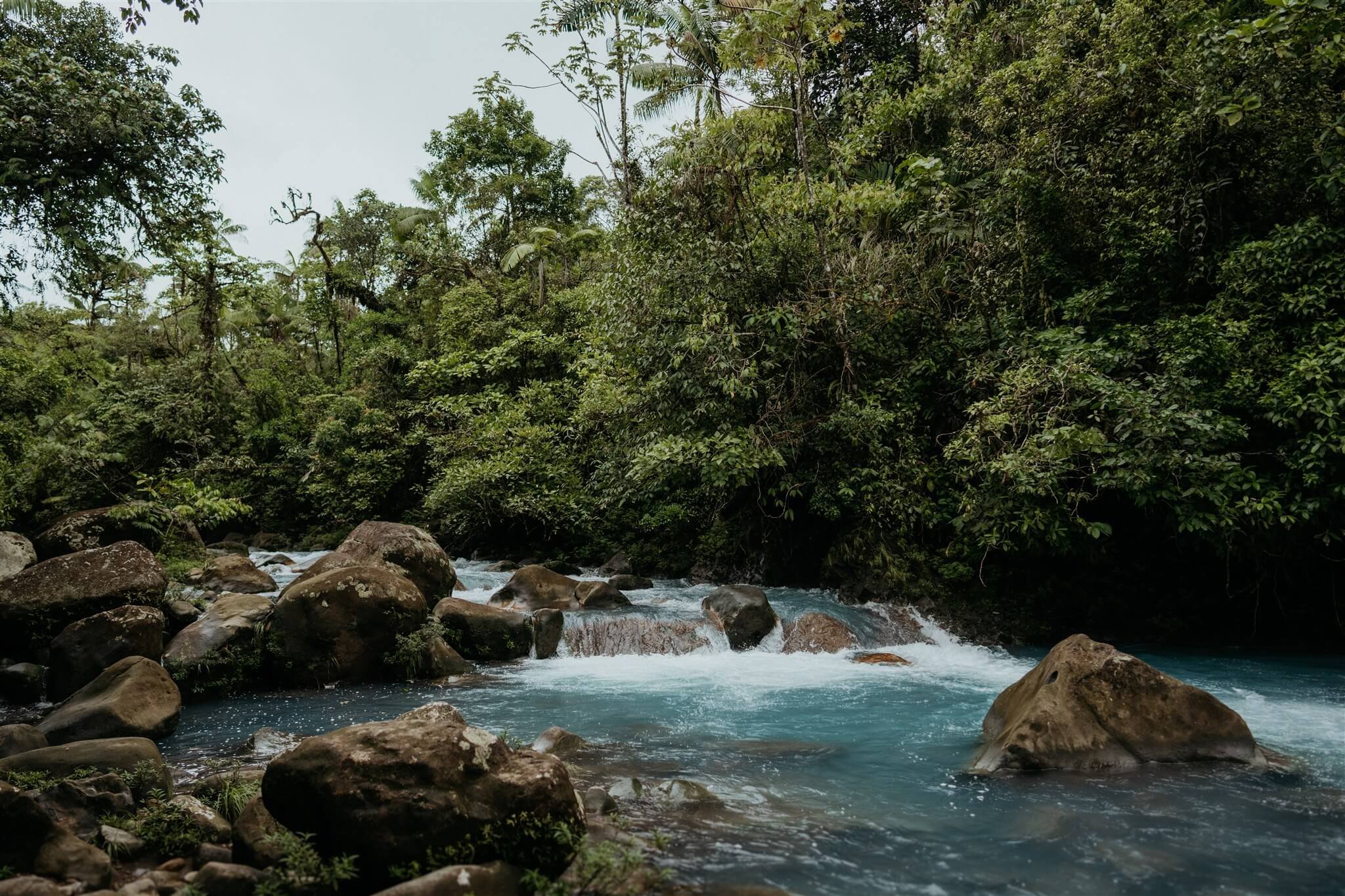 Waterfall and rocks in Costa Rica