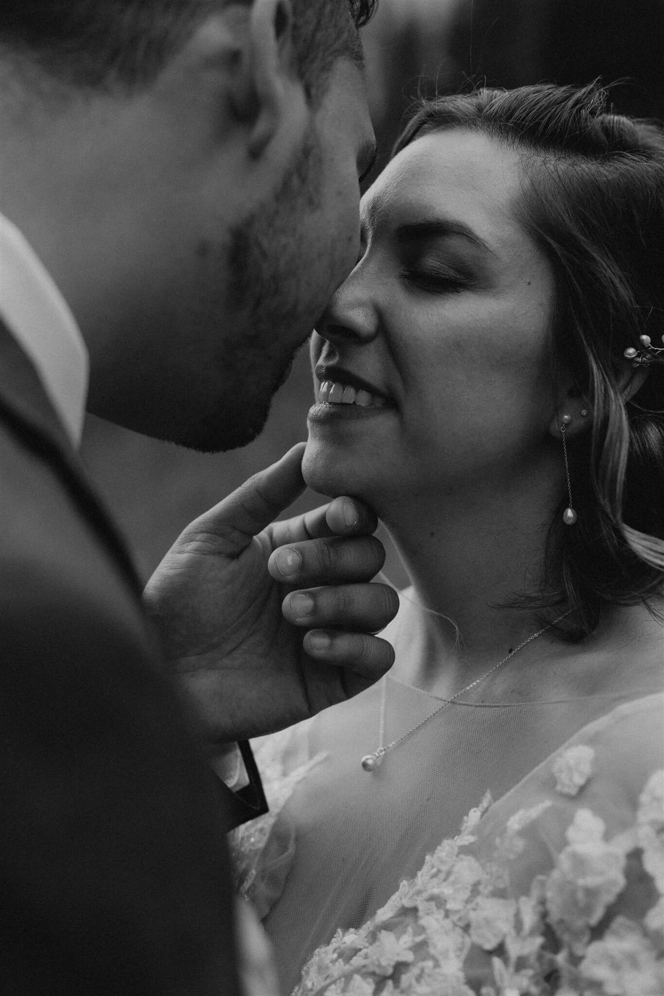 Bride and groom couple portraits at Yosemite National Park elopement