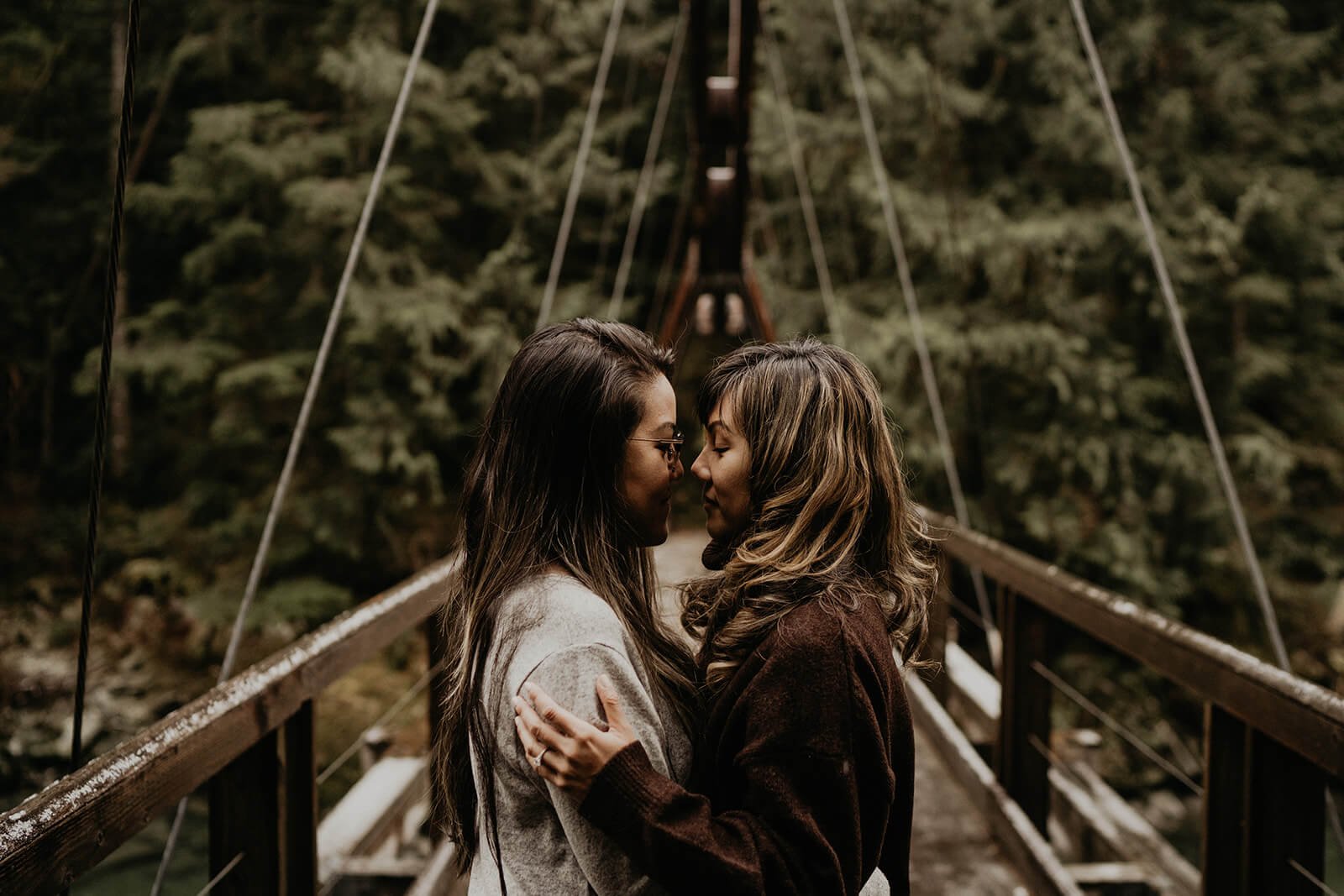 Lesbian engagement at Gold Creek Pond