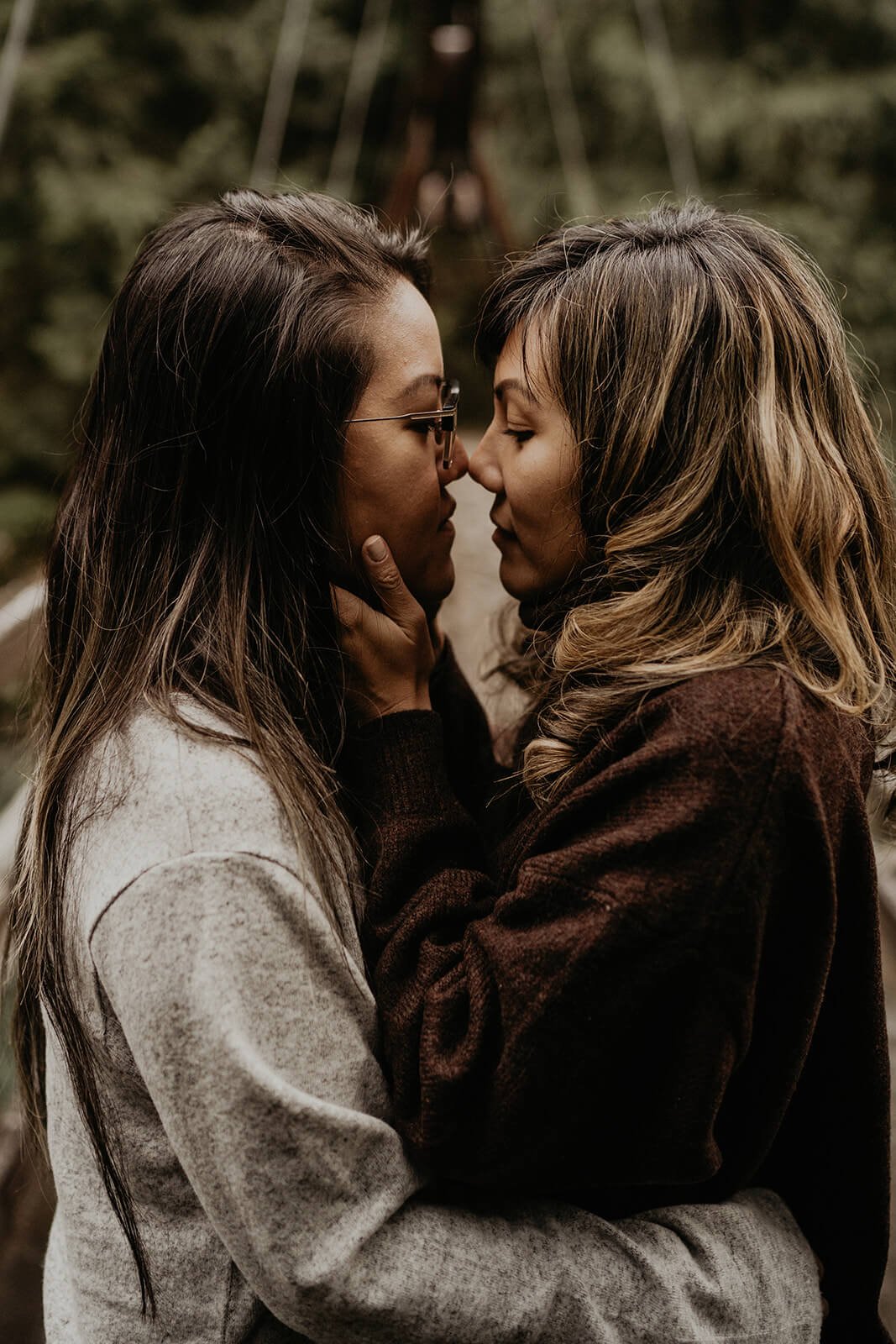 Lesbian engagement at Gold Creek Pond