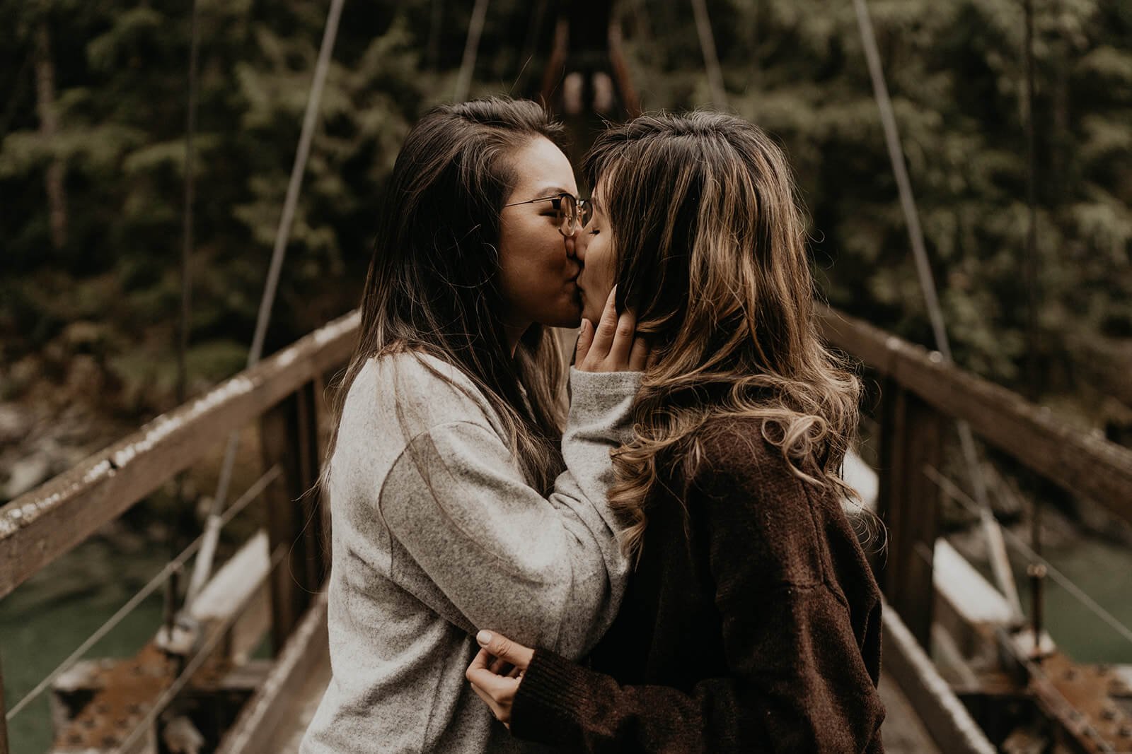 Lesbian engagement at Gold Creek Pond