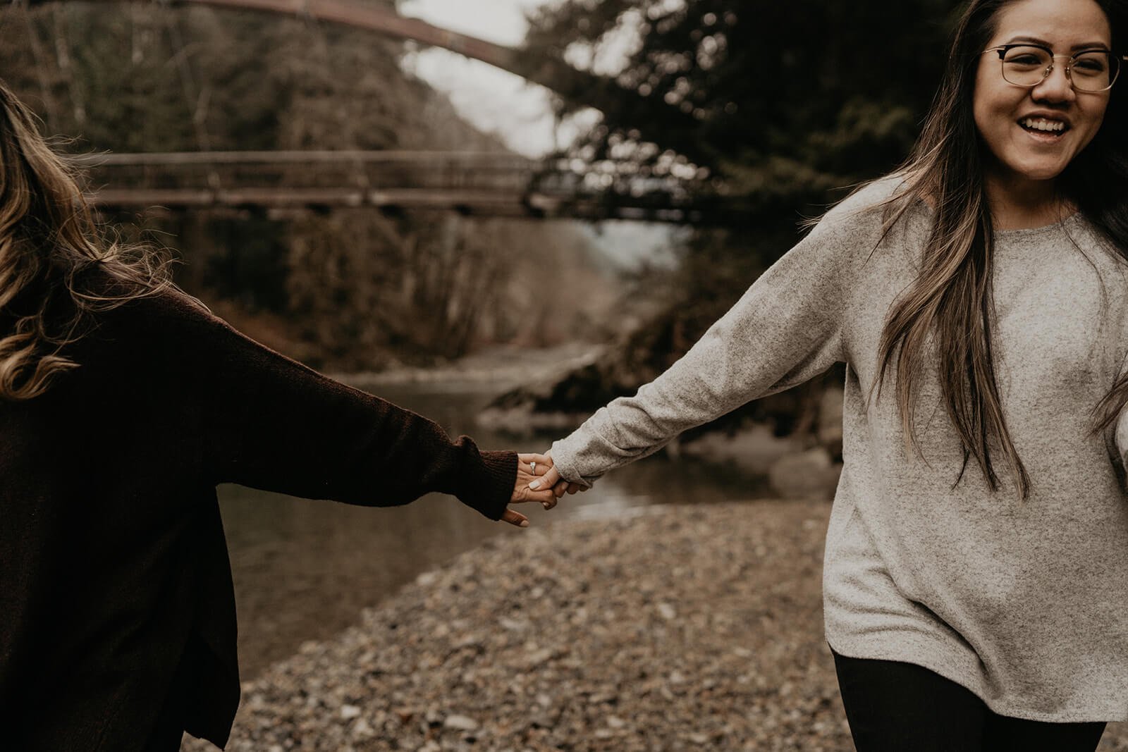 Lesbian engagement at Gold Creek Pond