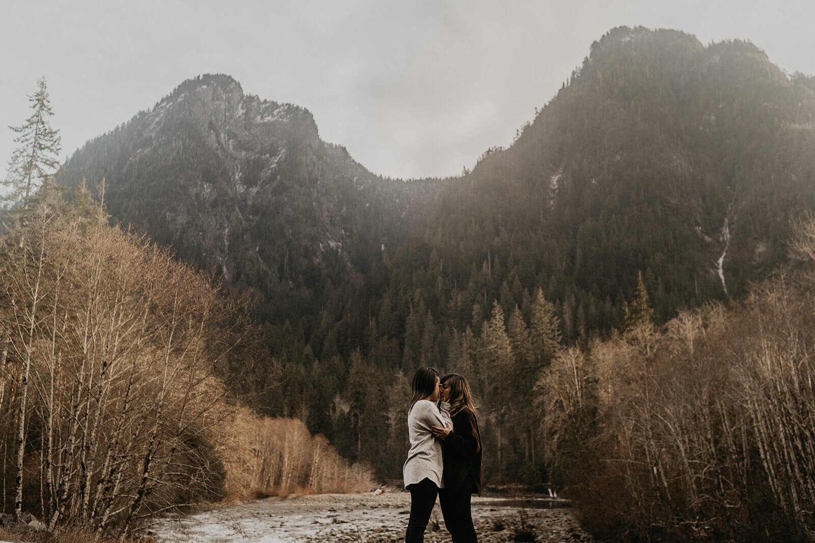 Lesbian engagement at Gold Creek Pond