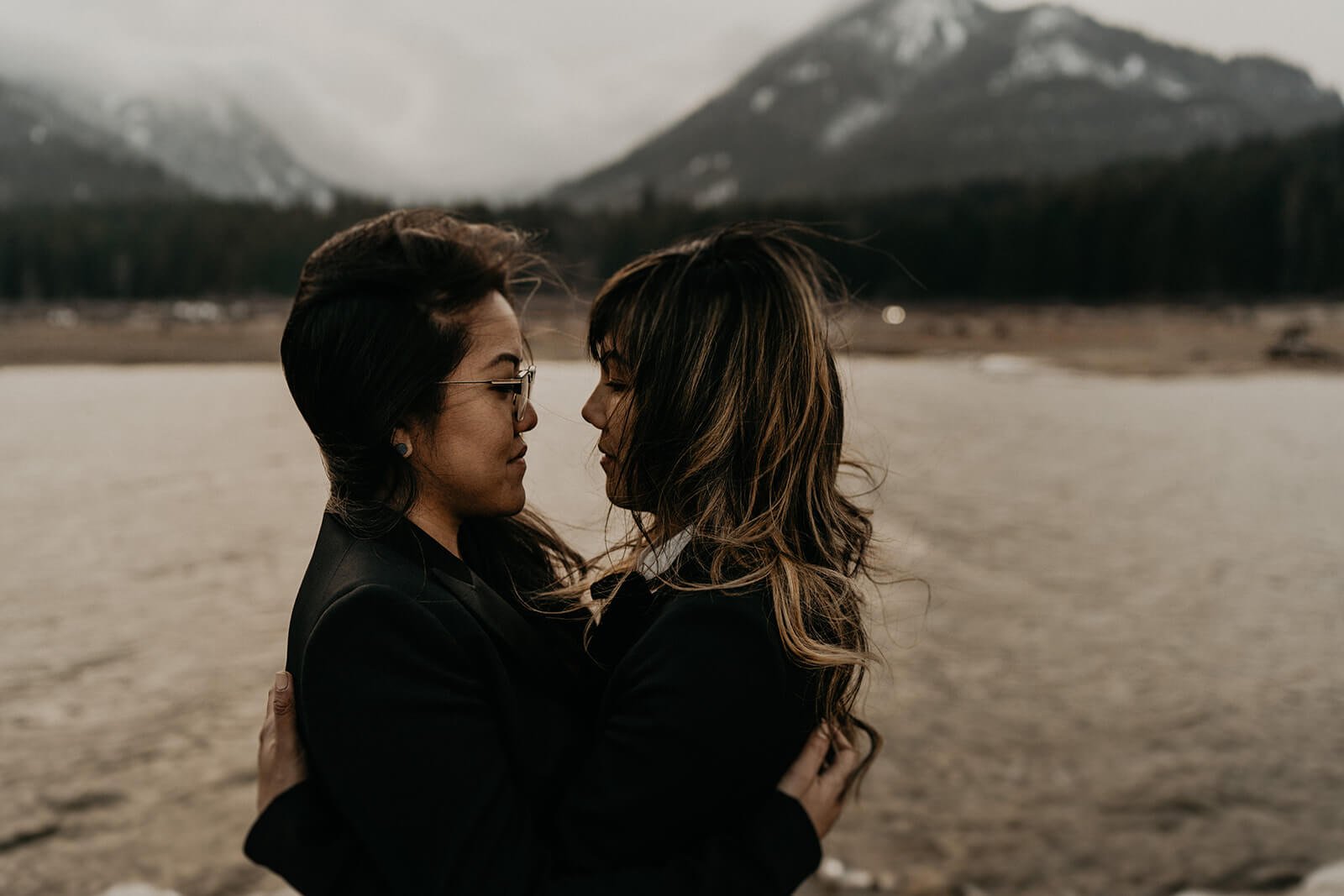 Lesbian engagement at Gold Creek Pond