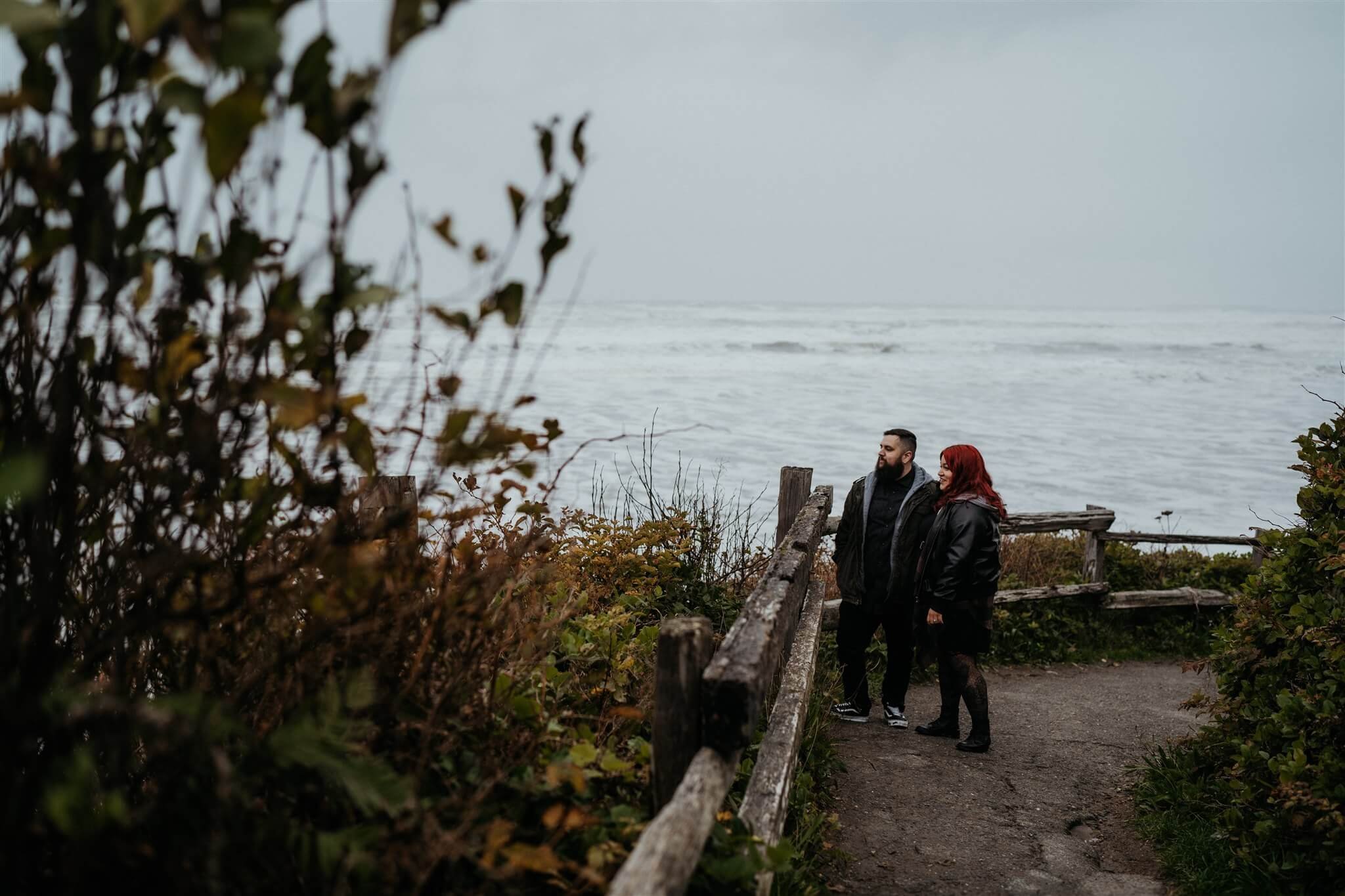 Couple photos at Ruby Beach in Olympic National Park