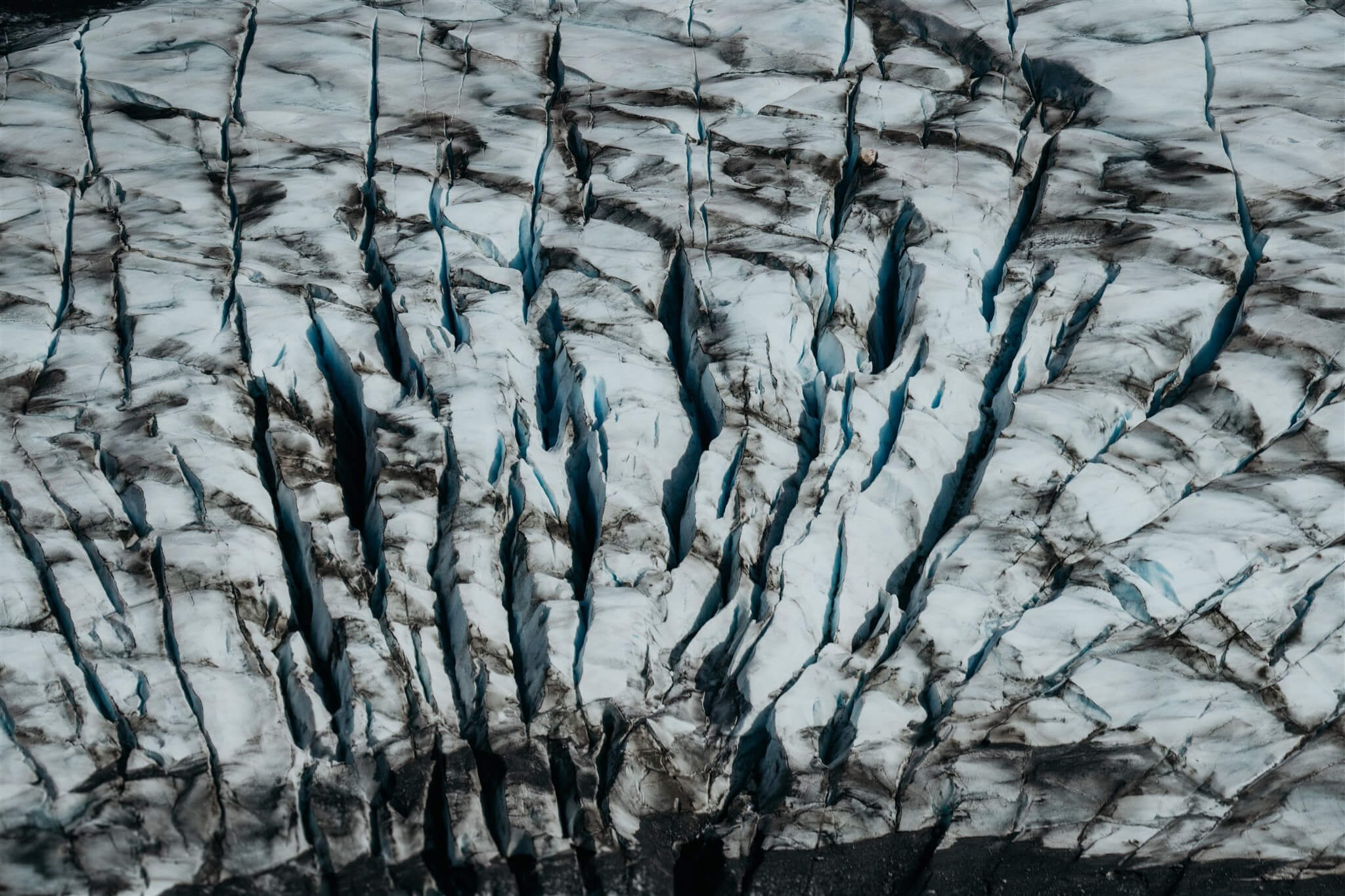 Alaska glacier views from a helicopter