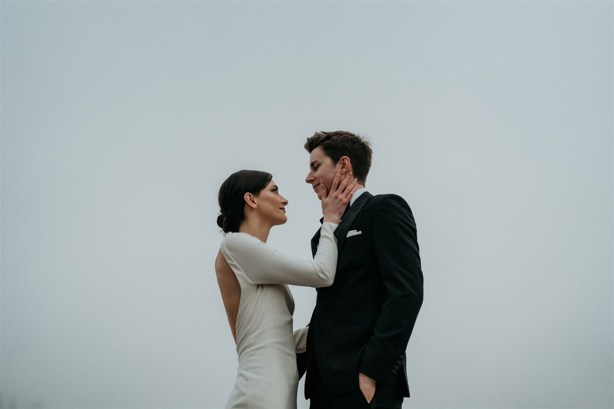 Bride and groom portraits in the North Cascade mountains