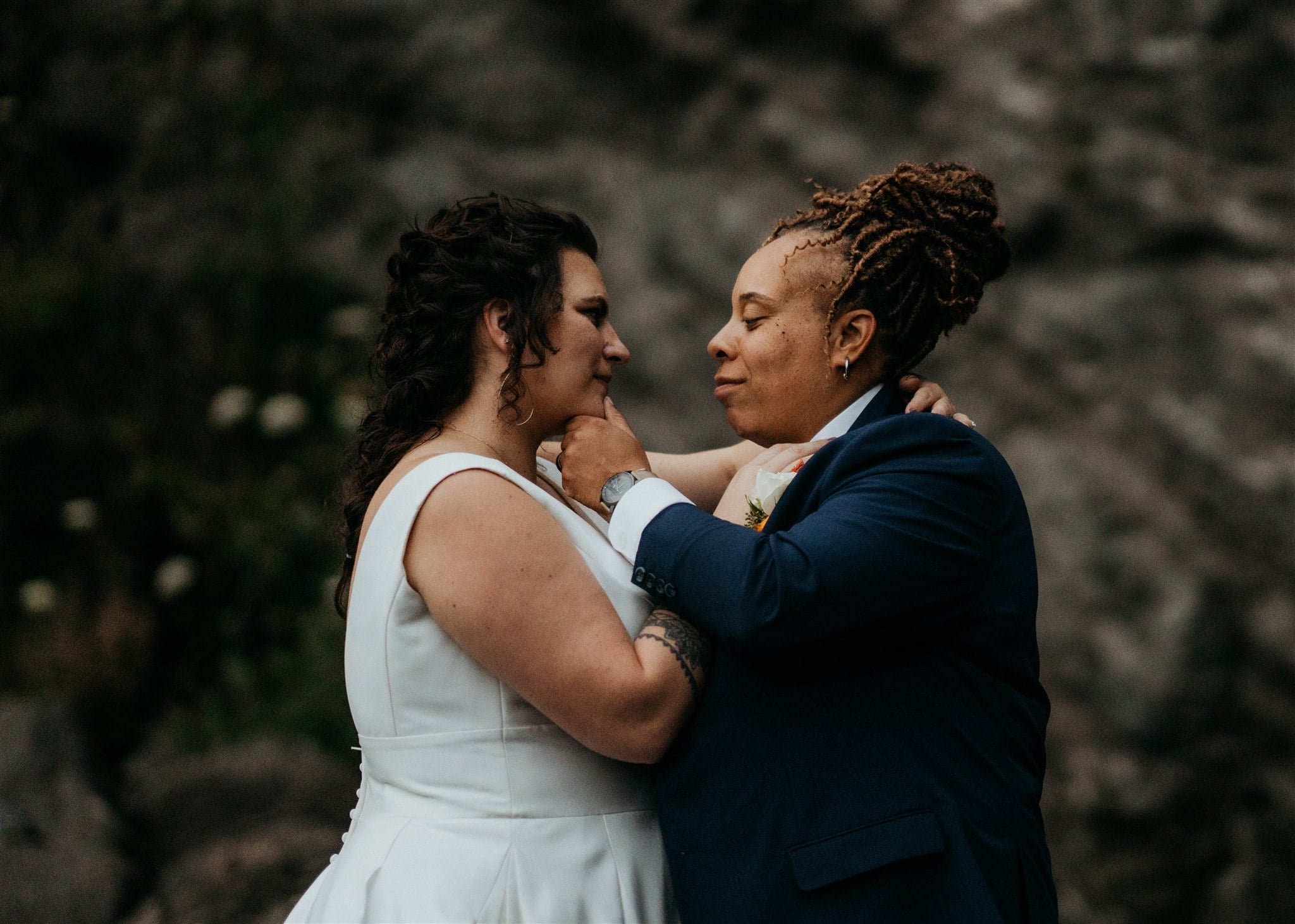 Bridal portraits on the beach on the Oregon Coast