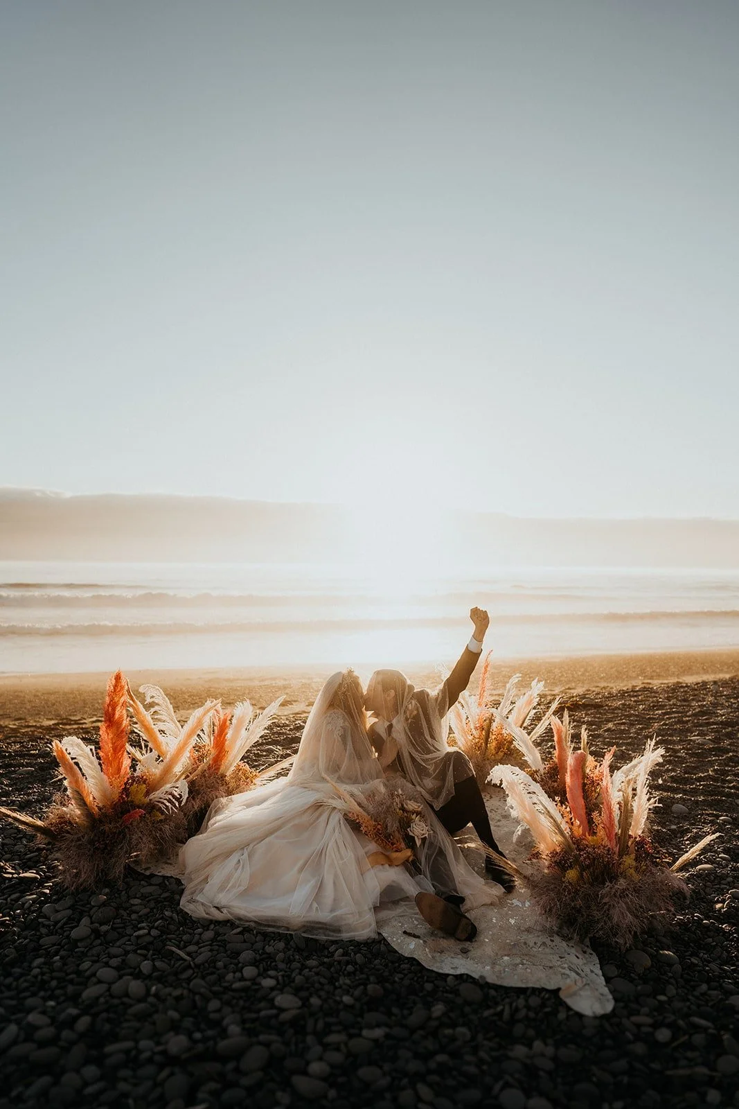 Sunset portraits on the beach at Rialto Beach