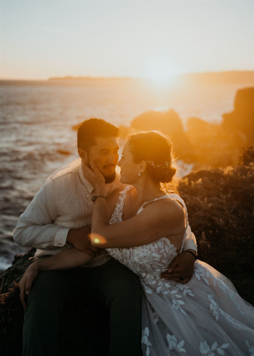 Sunset elopement photos in Marin Headlands California