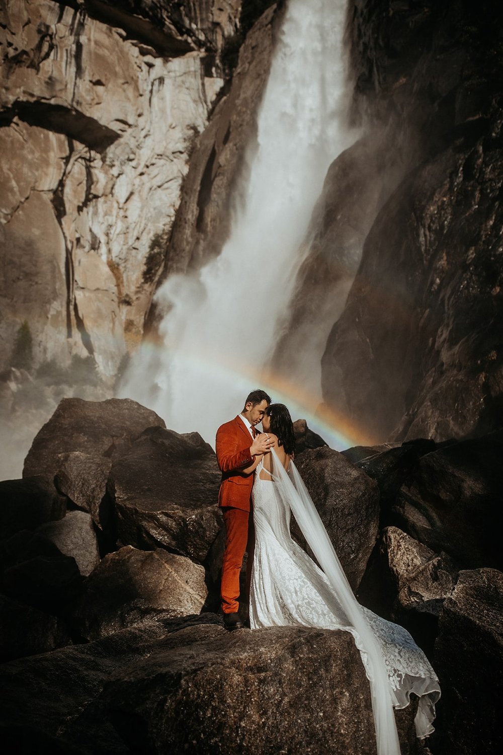 Yosemite Falls elopement photos in Yosemite National Park