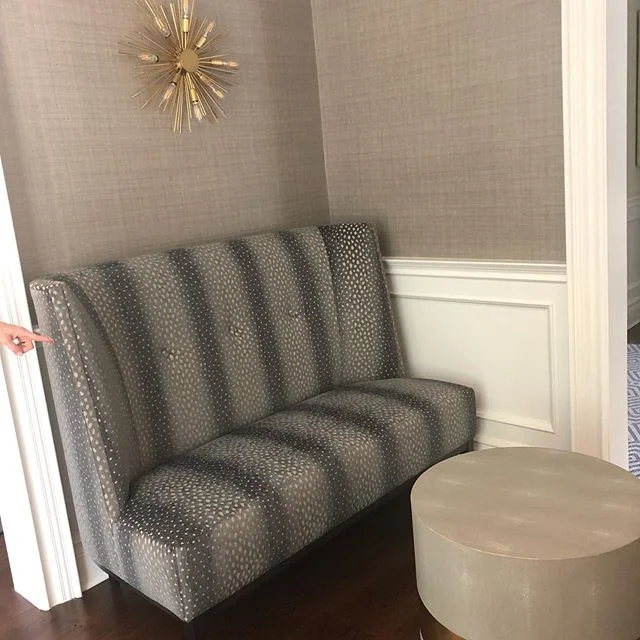 Sneak peak at this gorgeous bar and living room. We all couldn&rsquo;t be happier! #happylaborday #ciuffocabinetry #eastendinteriors#happyclients