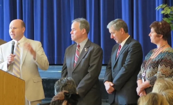 With County Executive, District Attorney, and BOCES Superintendent of Schools at official launch of the Rockland County, NY Partnership for Safe Youth Center.