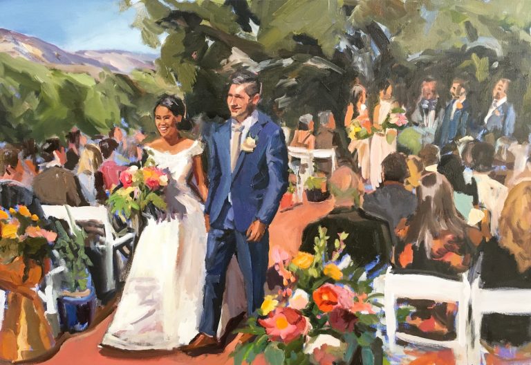 Kelly and Steve’s Quail Ranch Wedding. Studio detail added in couple, florals, and general finishing touches.