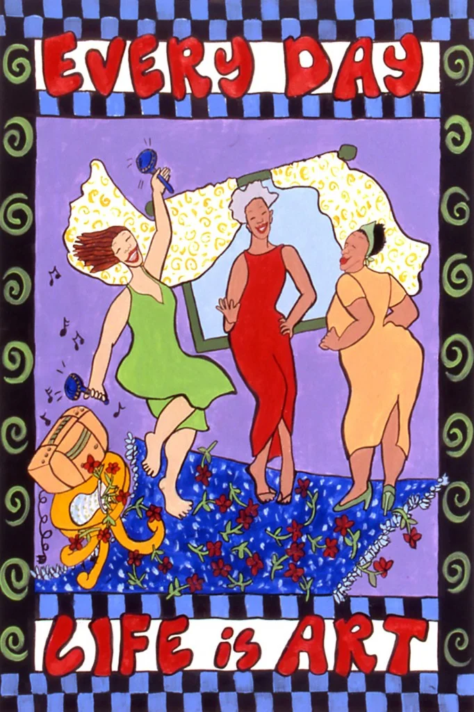 Everyday Life is Art <br>20" x 15" Acrylic paint on Illustration board