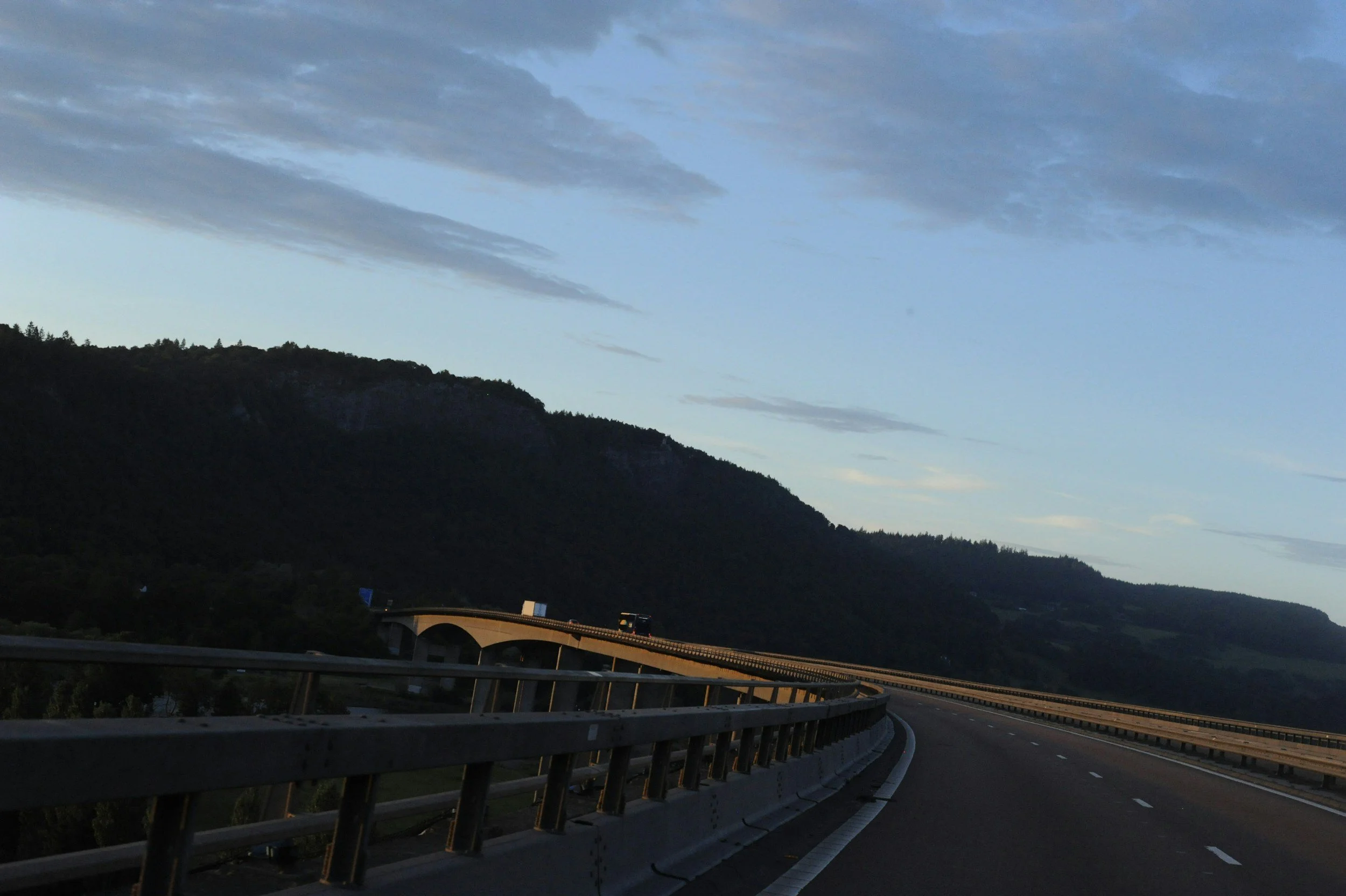Mountain road at dusk in East Tennessee
