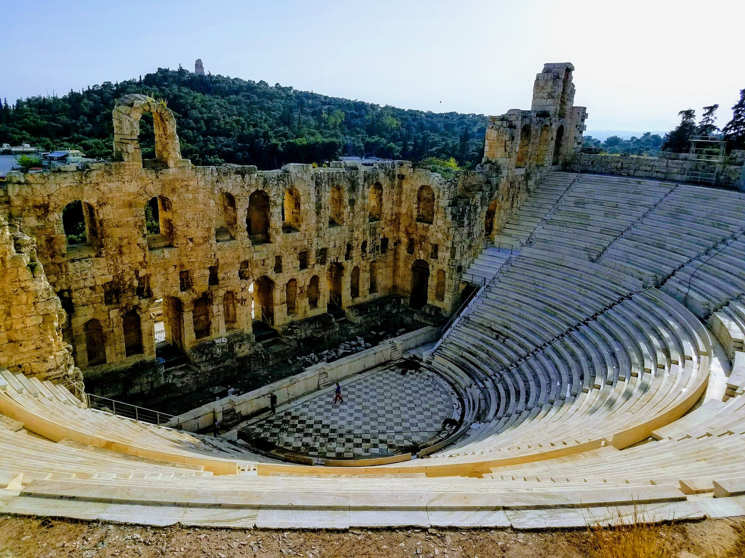 Odeon of Herodes Atticus, ancient stone theater, Athens, Greece.