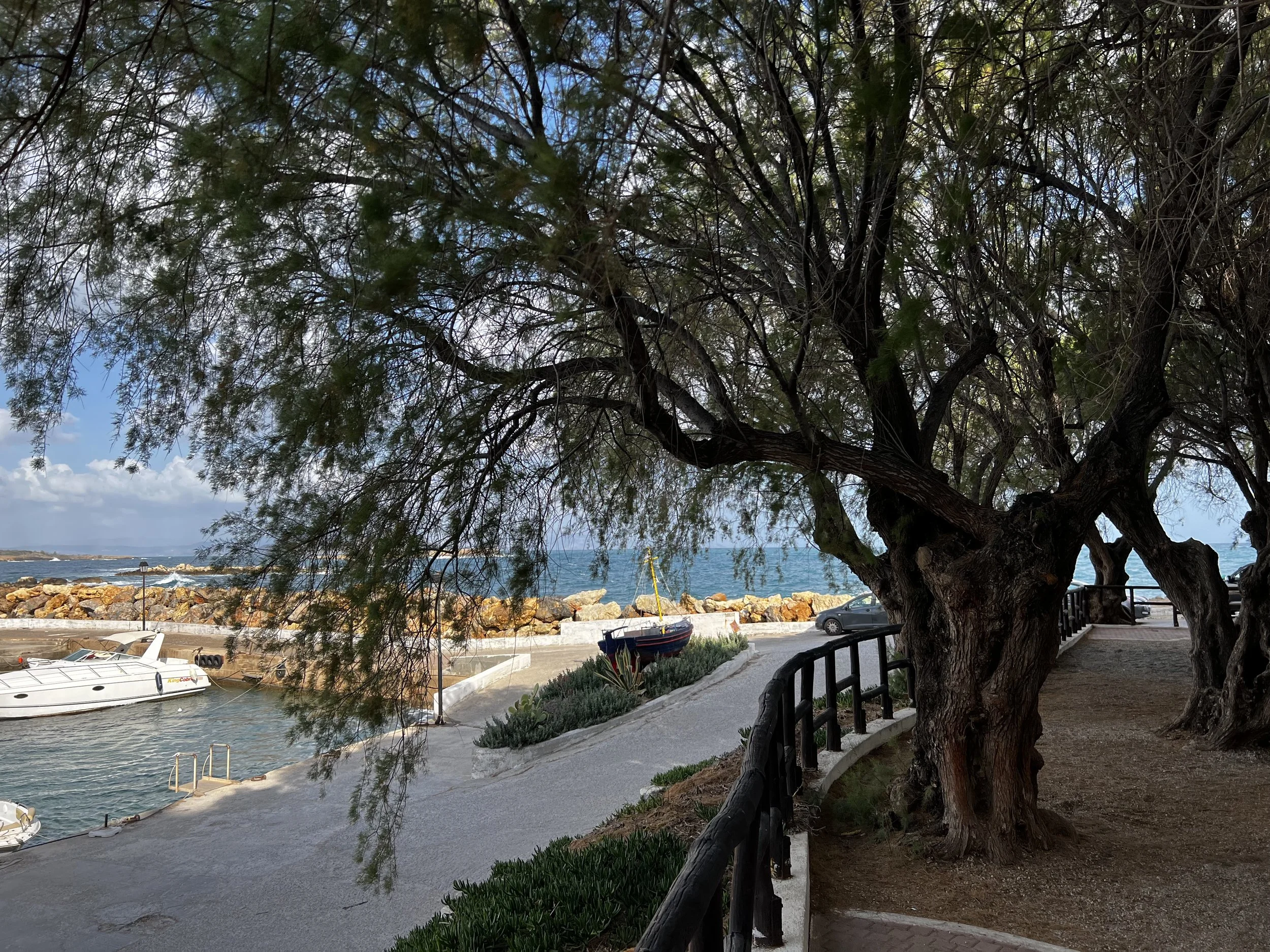 Sea view with boats docked