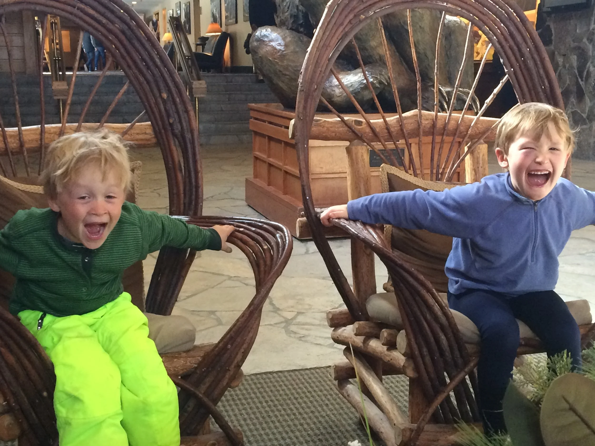 Fun in Big Sky Chalet after skiing