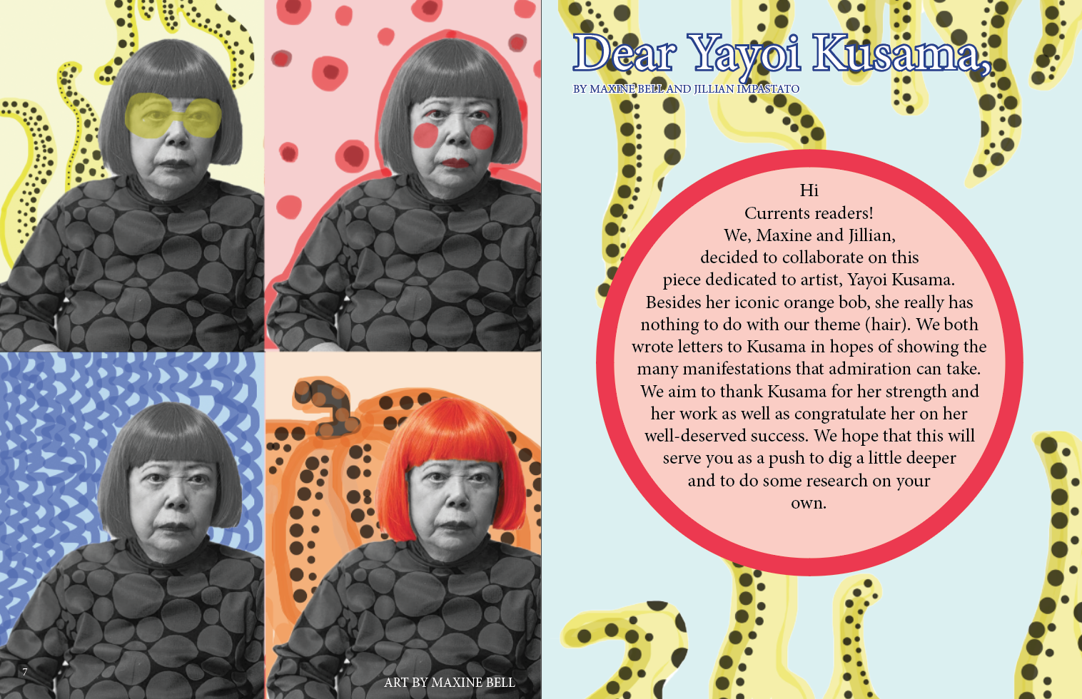 Kusama Spread for Currents Mag: Hair