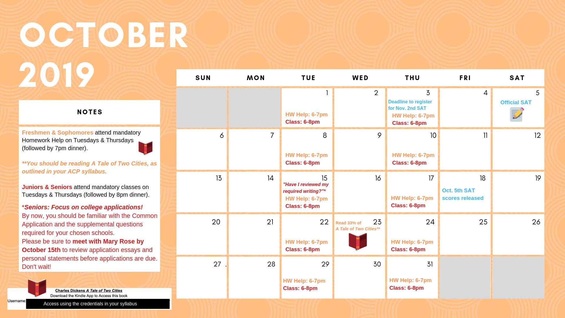 High School Calendar — The Armory Foundation