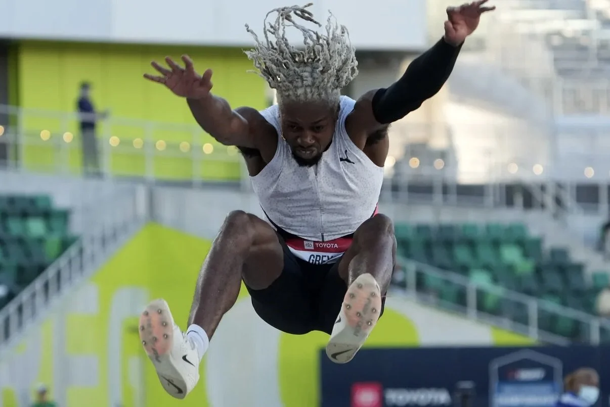  USA Long Jump Champ Rayvon Grey Helping Coach Track and Field Camp at The Armory