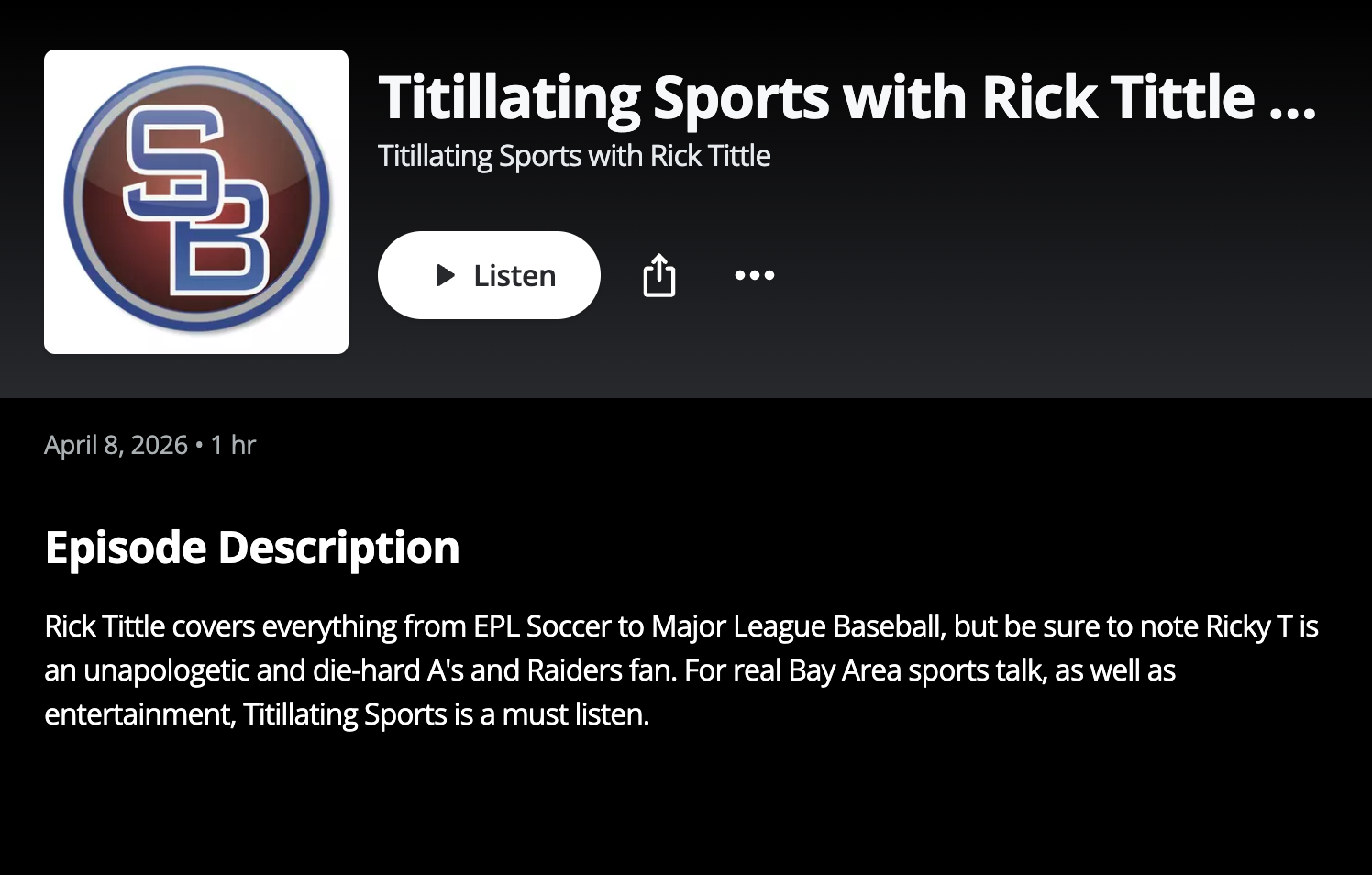 Titillating Sports with Rick Tittle - Interview with Co-President Jonathan Schindel - Skip to 1:08 to hear the full interview!