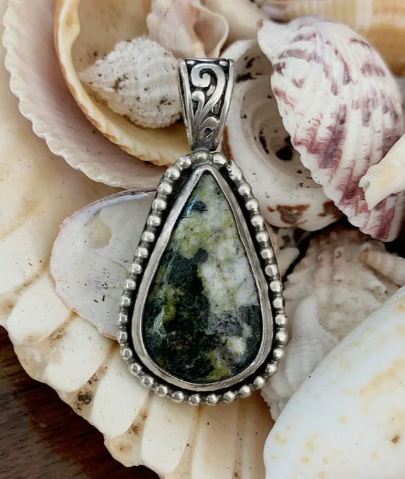 Ornamental Moss Agate Pendant 