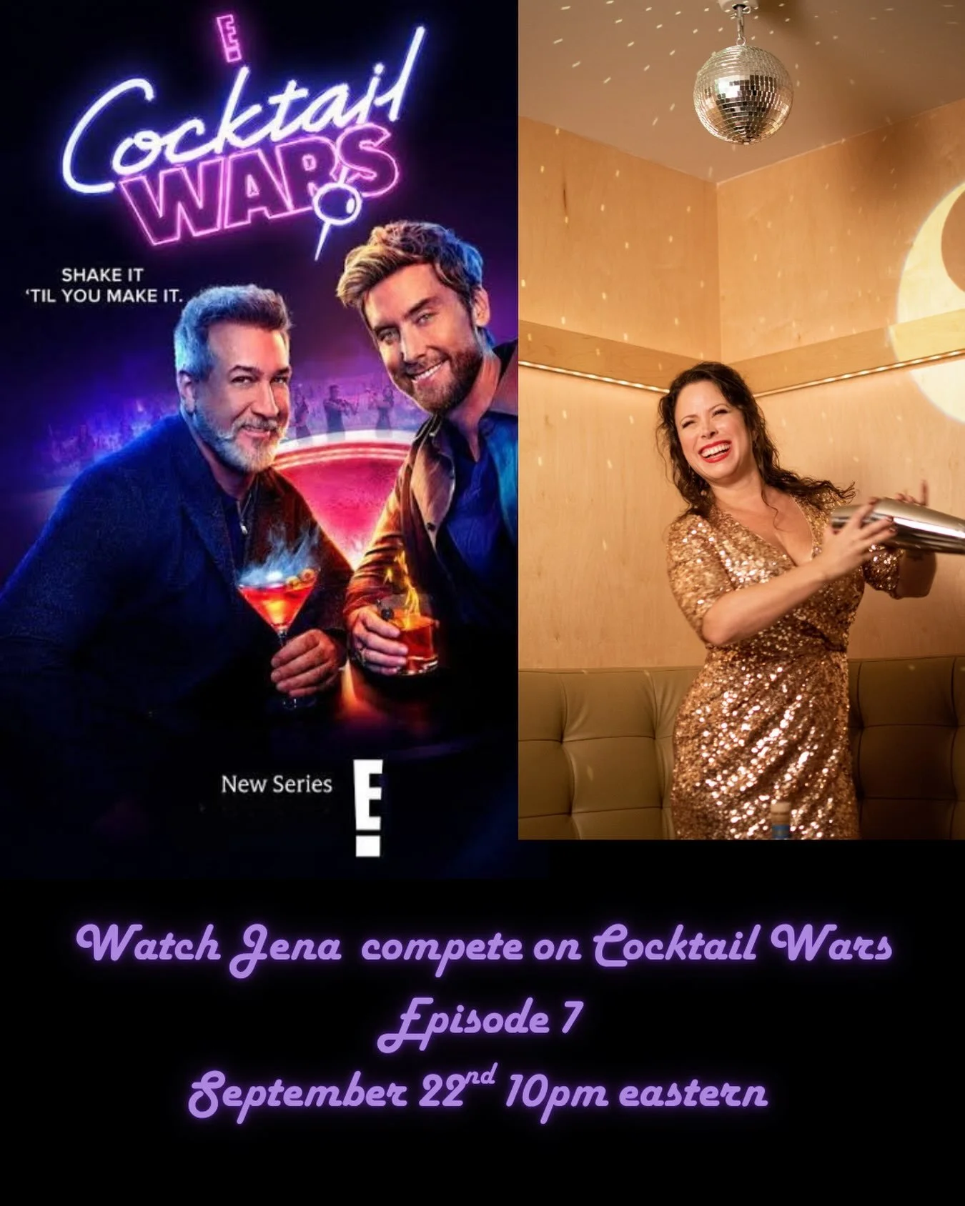 ✨MARK YOUR CALENDARS! ✨

Next week you can catch me on E! mixing up drinks for Lance &amp; Joey from NSYNC! My millennial brain still cannot wrap itself around how amazing this experience was and I cannot wait to share it with the world (and my mom, 
