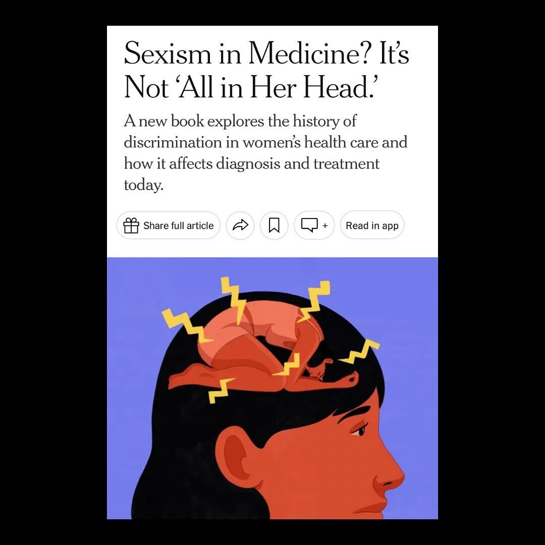 My latest for @nyt_well. I learned so much and felt so much while reading Dr. Elizabeth Comen&rsquo;s new book, &ldquo;All in Her Head: The Truth and Lies Early Medicine Taught Us About Women&rsquo;s Bodies and Why It Matters Today.&rdquo; And I&rsqu