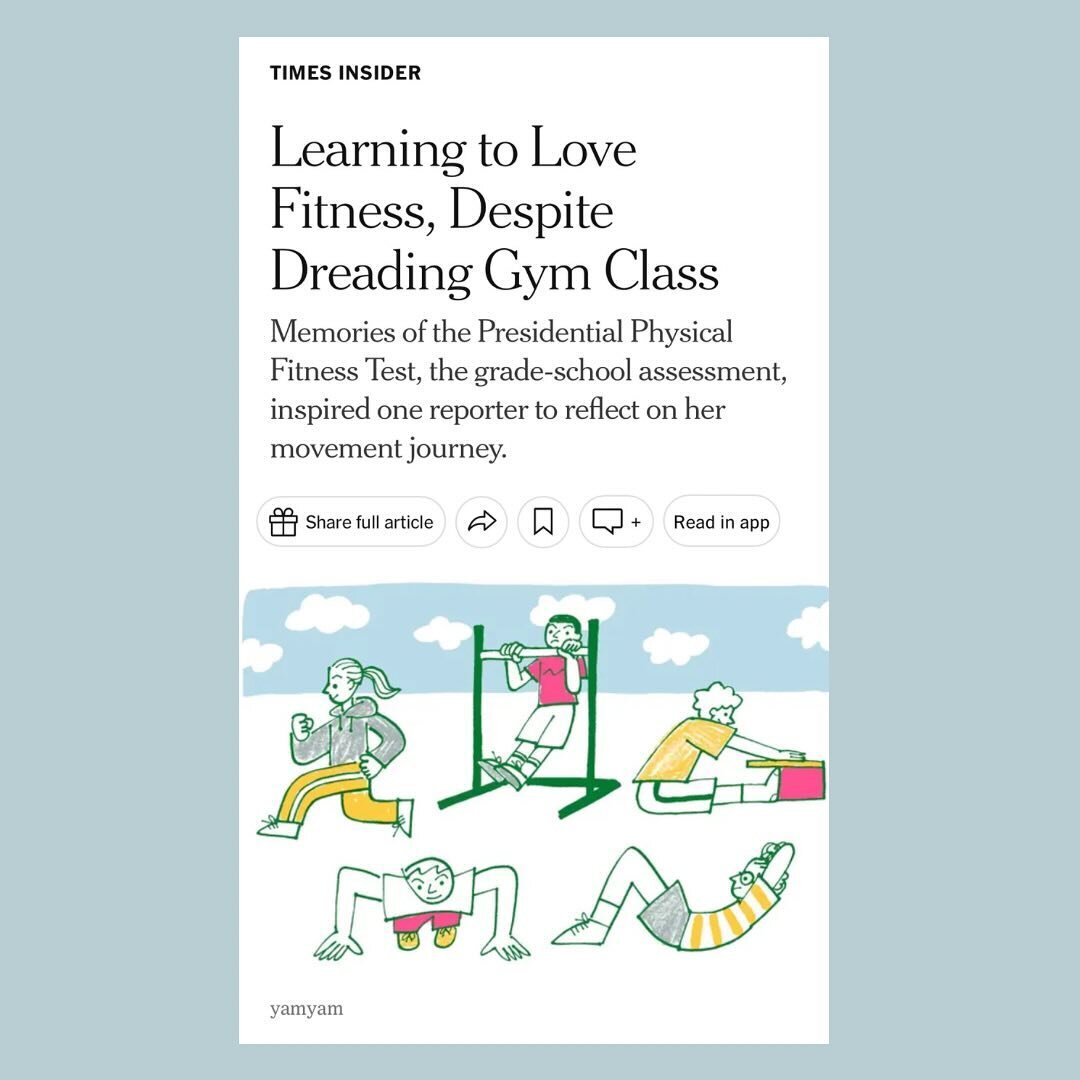 Today, on page A2! Thank you so much @nytimes for inviting me to share the story *behind* my recent story on the Presidential Physical Fitness Test. The bottom line? We all have the potential to be athletes, and don&rsquo;t let anyone tell you otherw