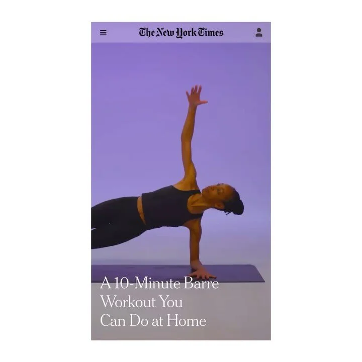 I went back to the barre for this one! Barre will always hold a special place in my heart &mdash; it served as the gateway to my book, and my ongoing fascination with fitness history. But putting together this package for @nyt_well &mdash; and feelin