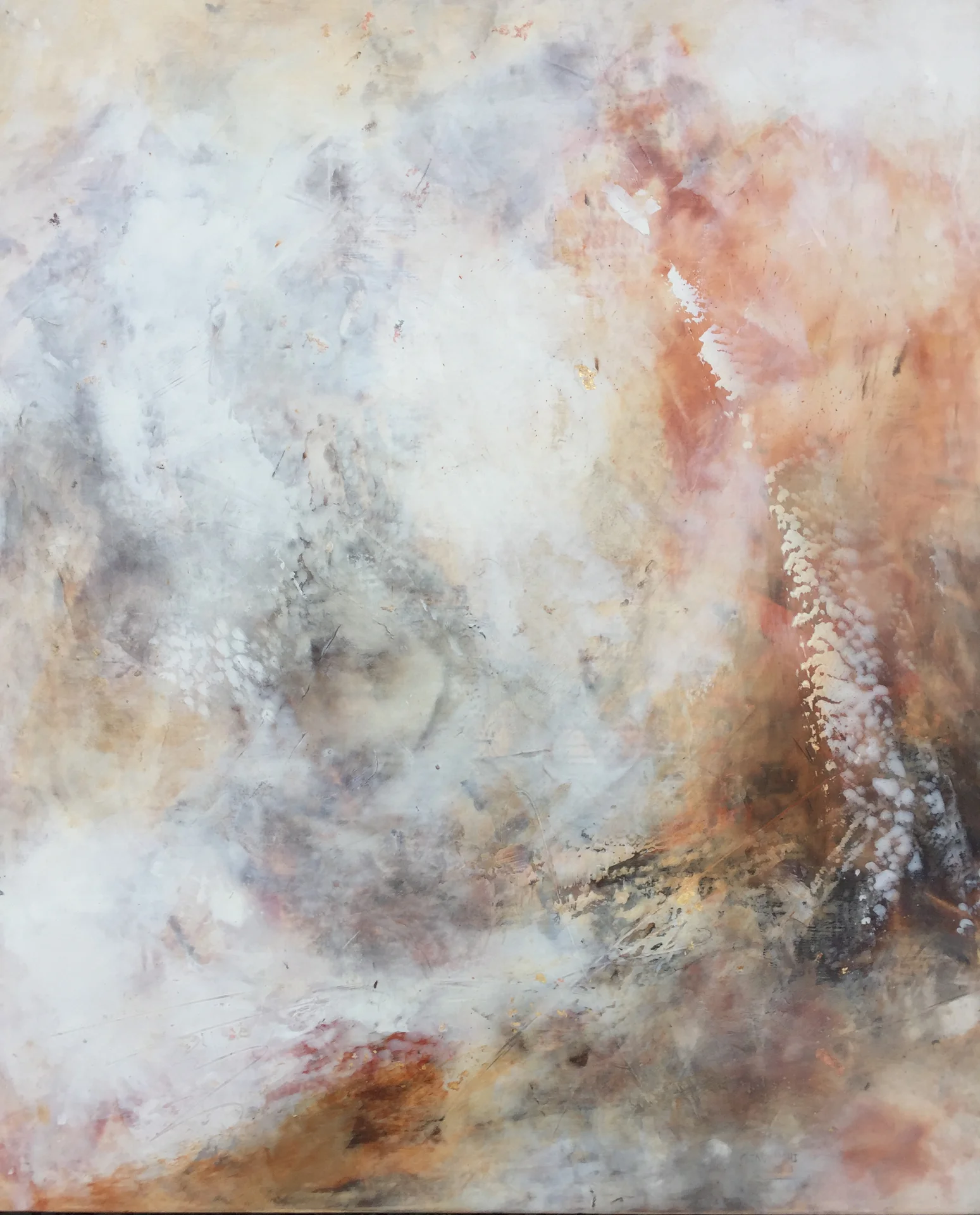 Quiet Presence Mixed Media Oil and Cold Wax 20” x 24” 2018