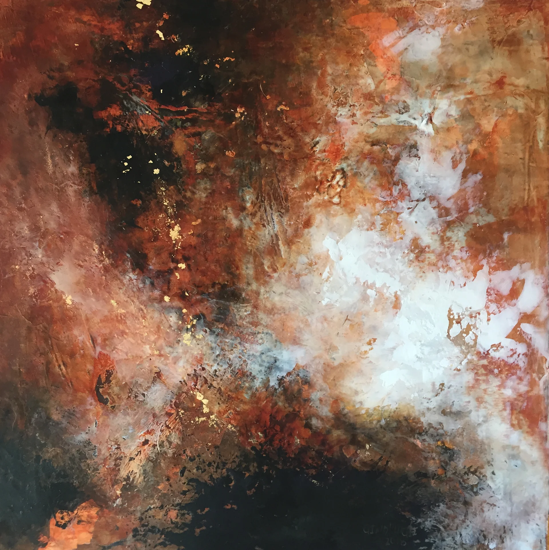 Untitled Mixed Media Oil and Cold Wax 12” x 12” 2018 SOLD