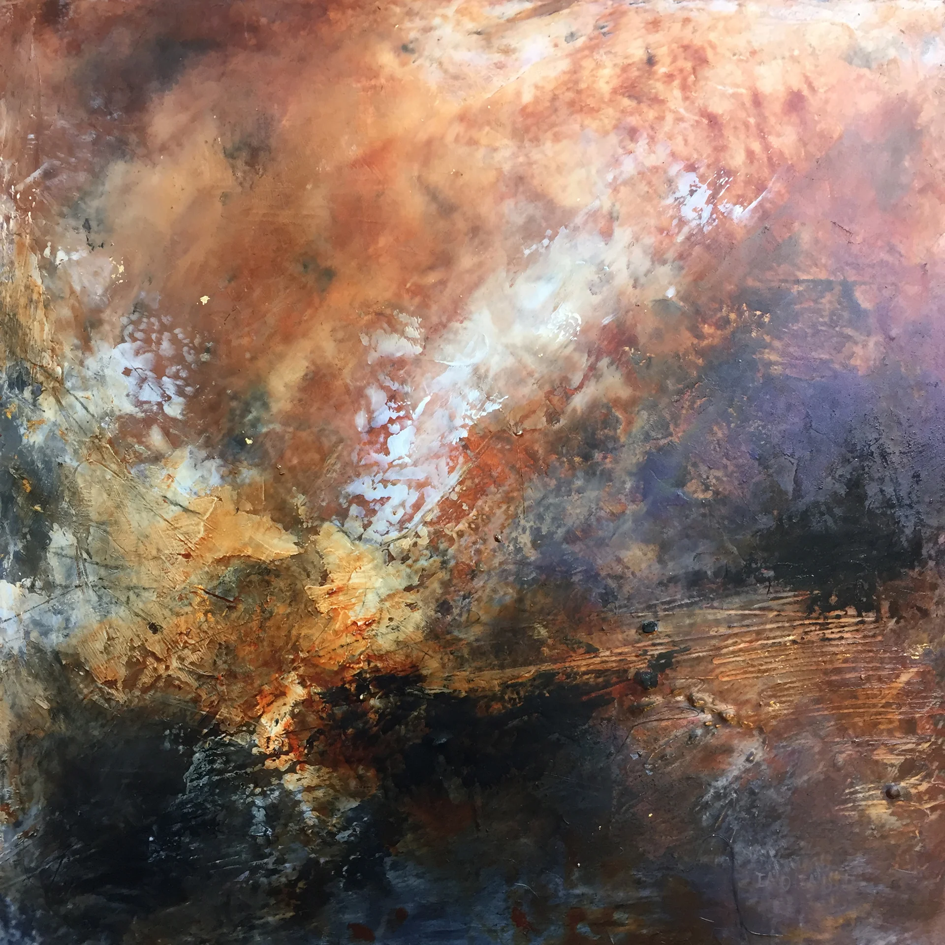Untitled Mixed Media Oil and Cold Wax 12” x 12” 2018