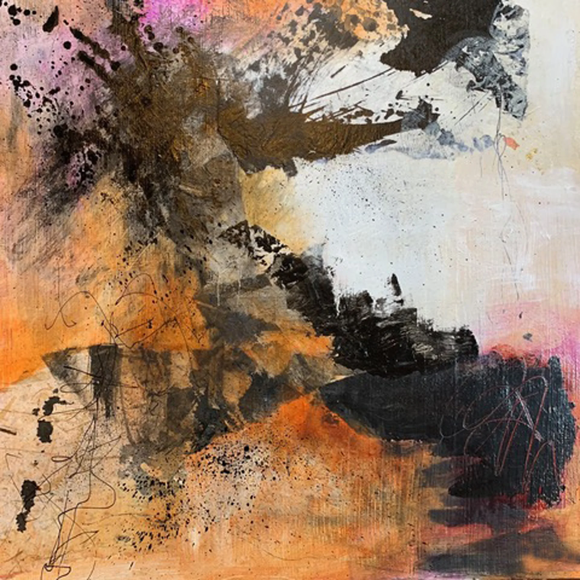 Unencumbered Mixed Media 16” x 16”