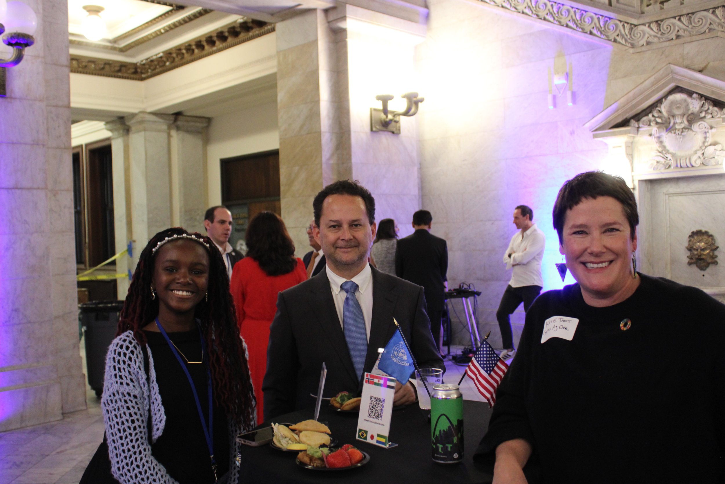 Student Delegate interviewing UNA-USA representatives