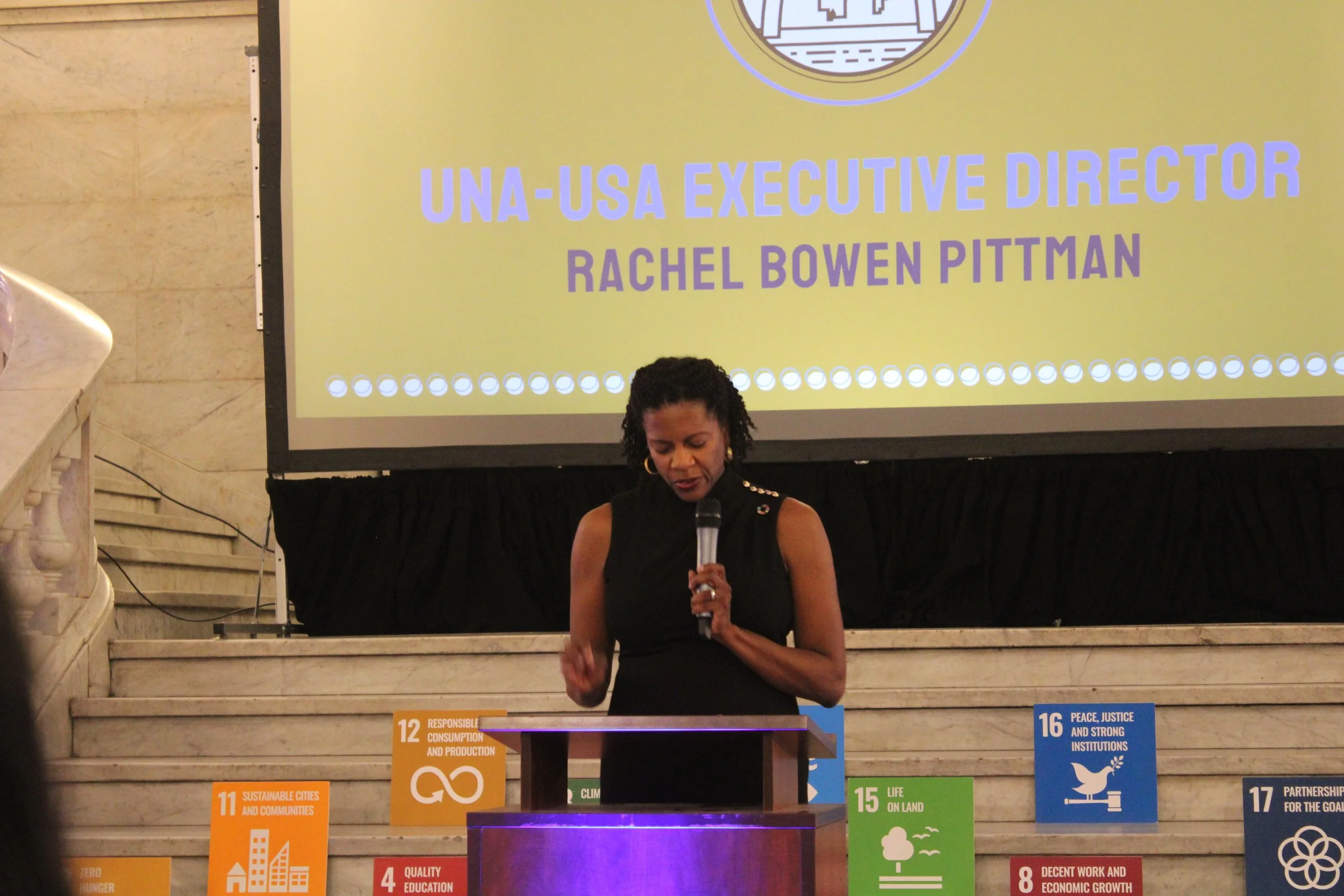 Rachel Bowen Pittman at the UNA-USA Leadership Summit, St.Louis 2025.