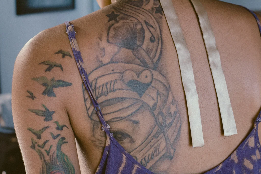 Artwork tattooed on Melanesia