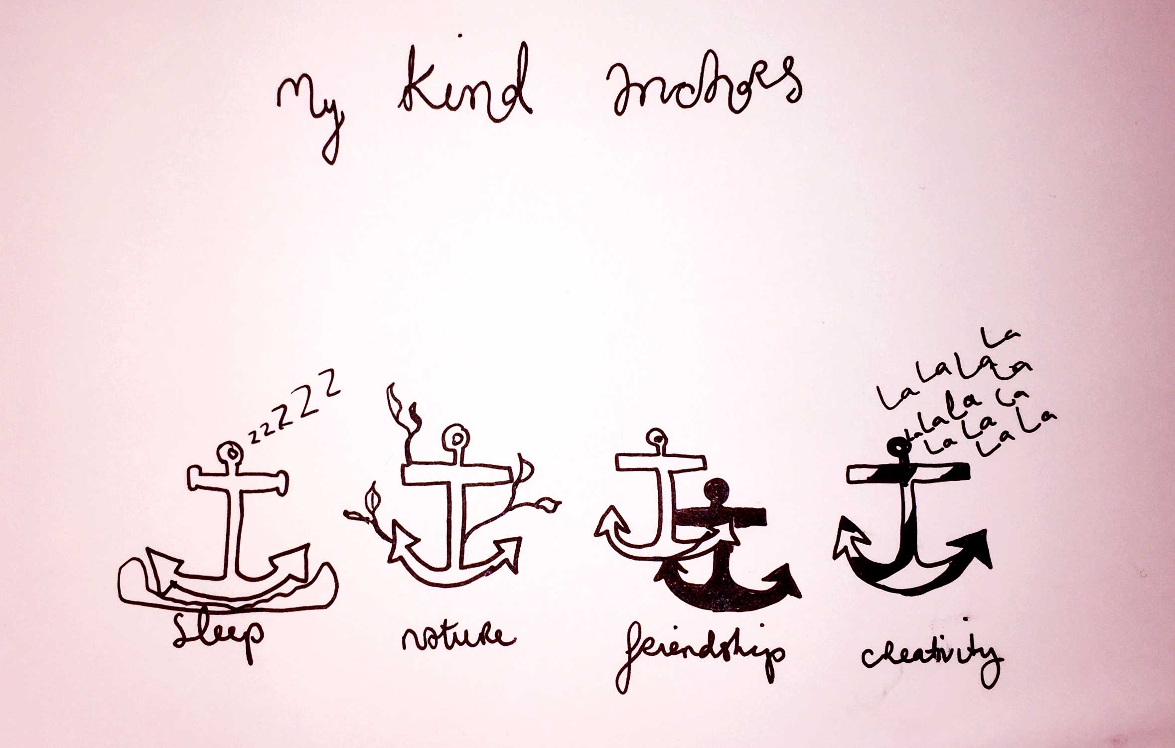 My kind anchors. Drawing Luke Hockley.
