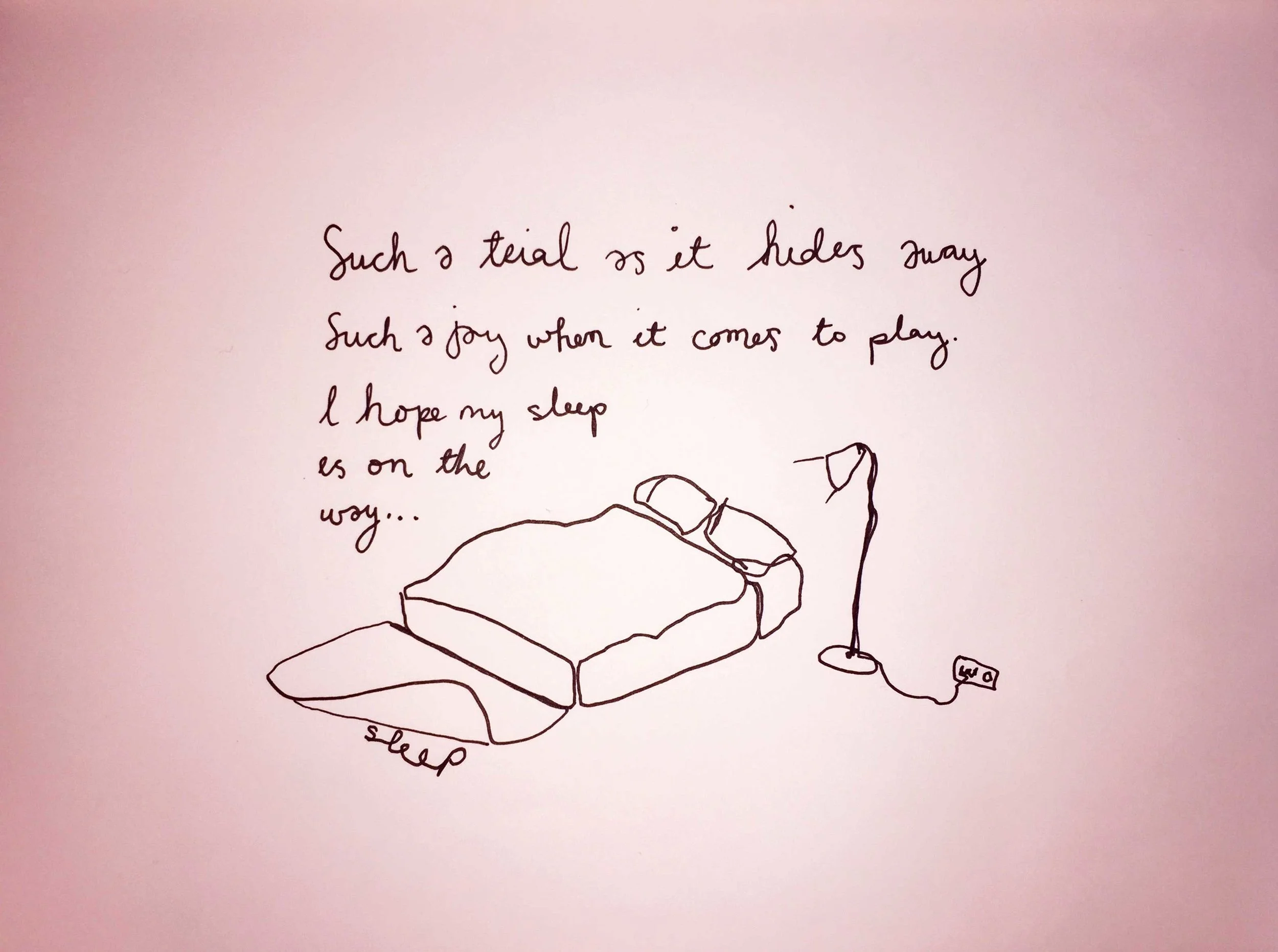 On the way. Drawing Luke Hockley.