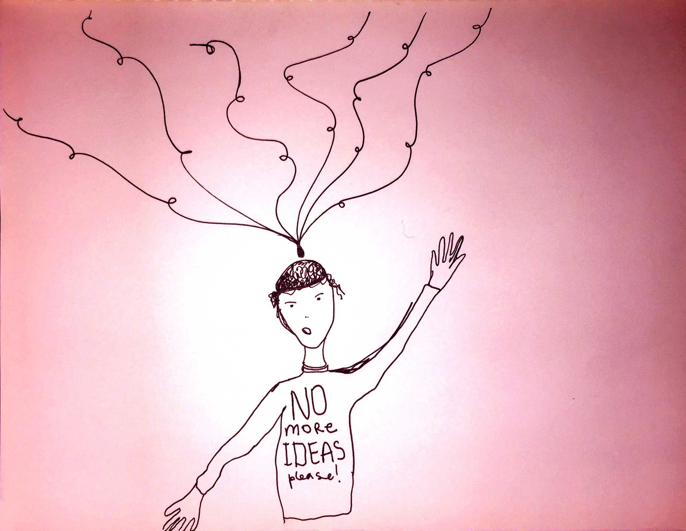 No more ideas please! Drawing Luke Hockley.