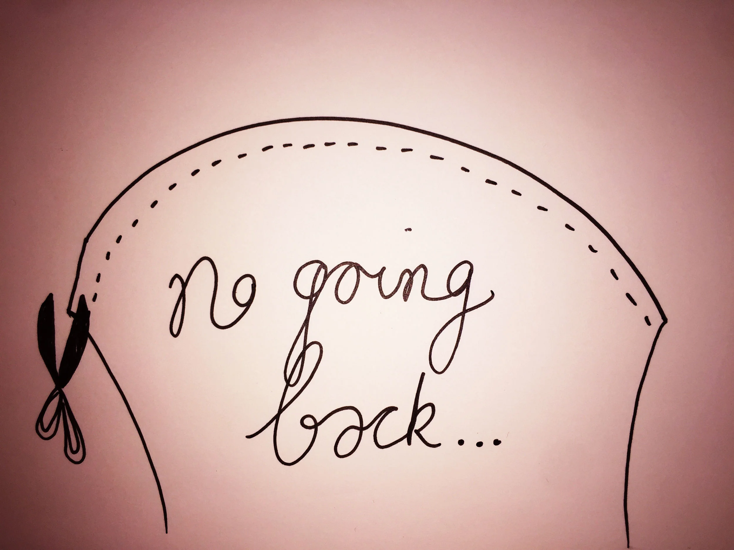No going back. Drawing Luke Hockley.