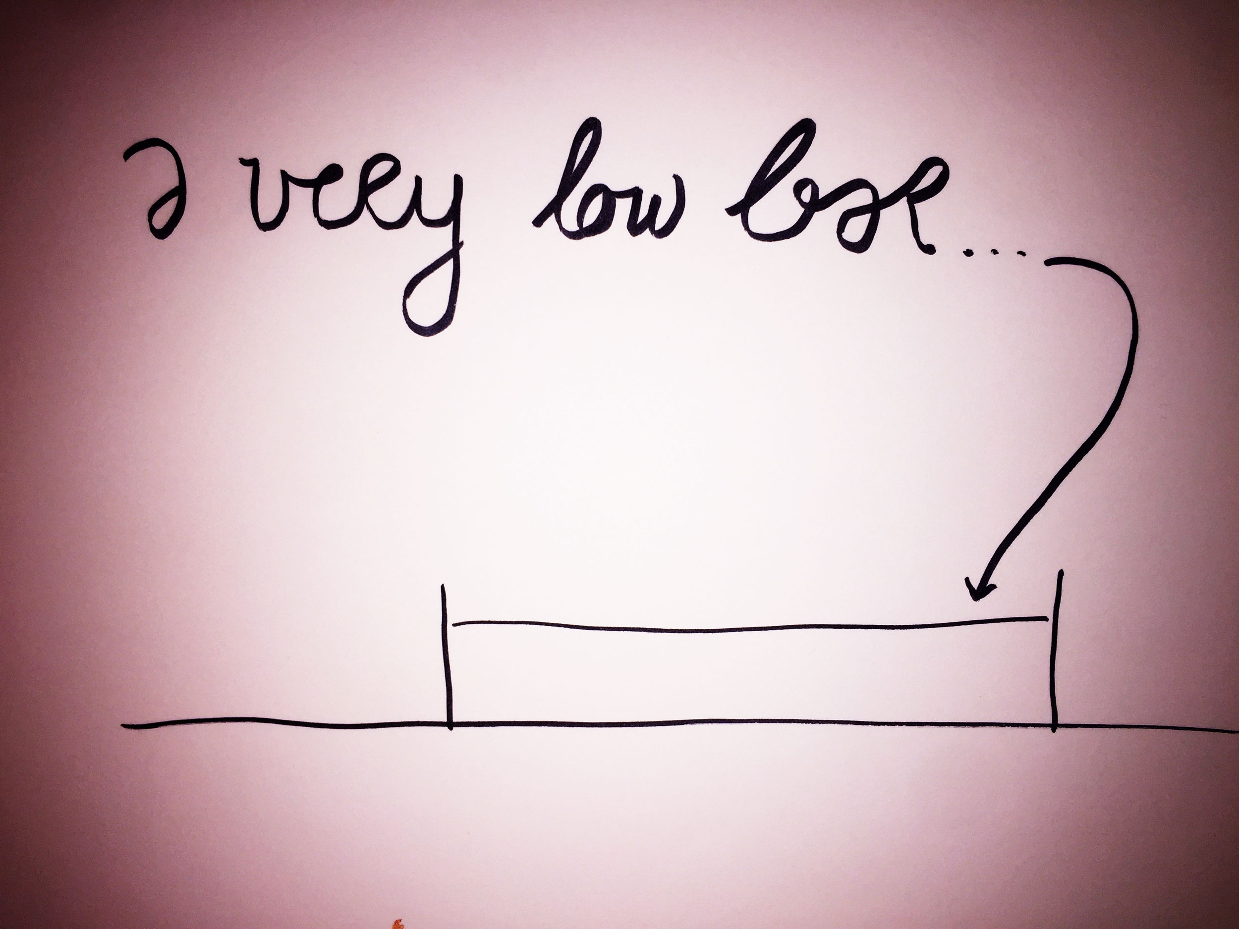 A low bar. Drawing Luke Hockley.