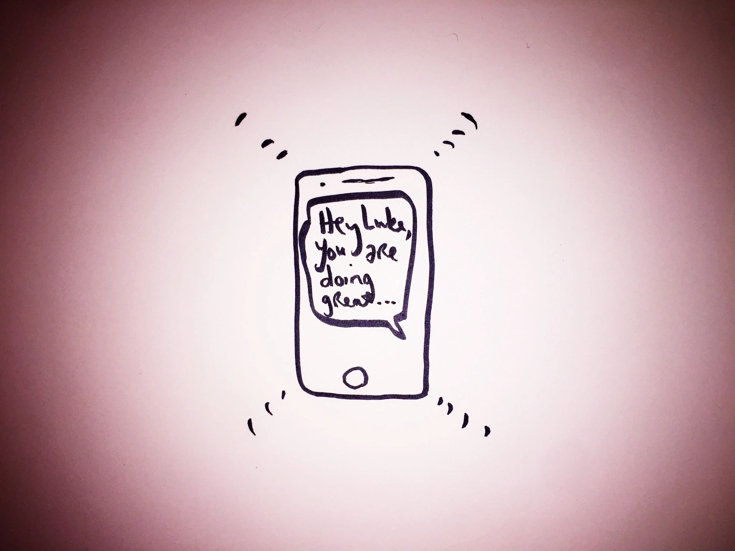 The feeling of being caught. Drawing Luke Hockley.
