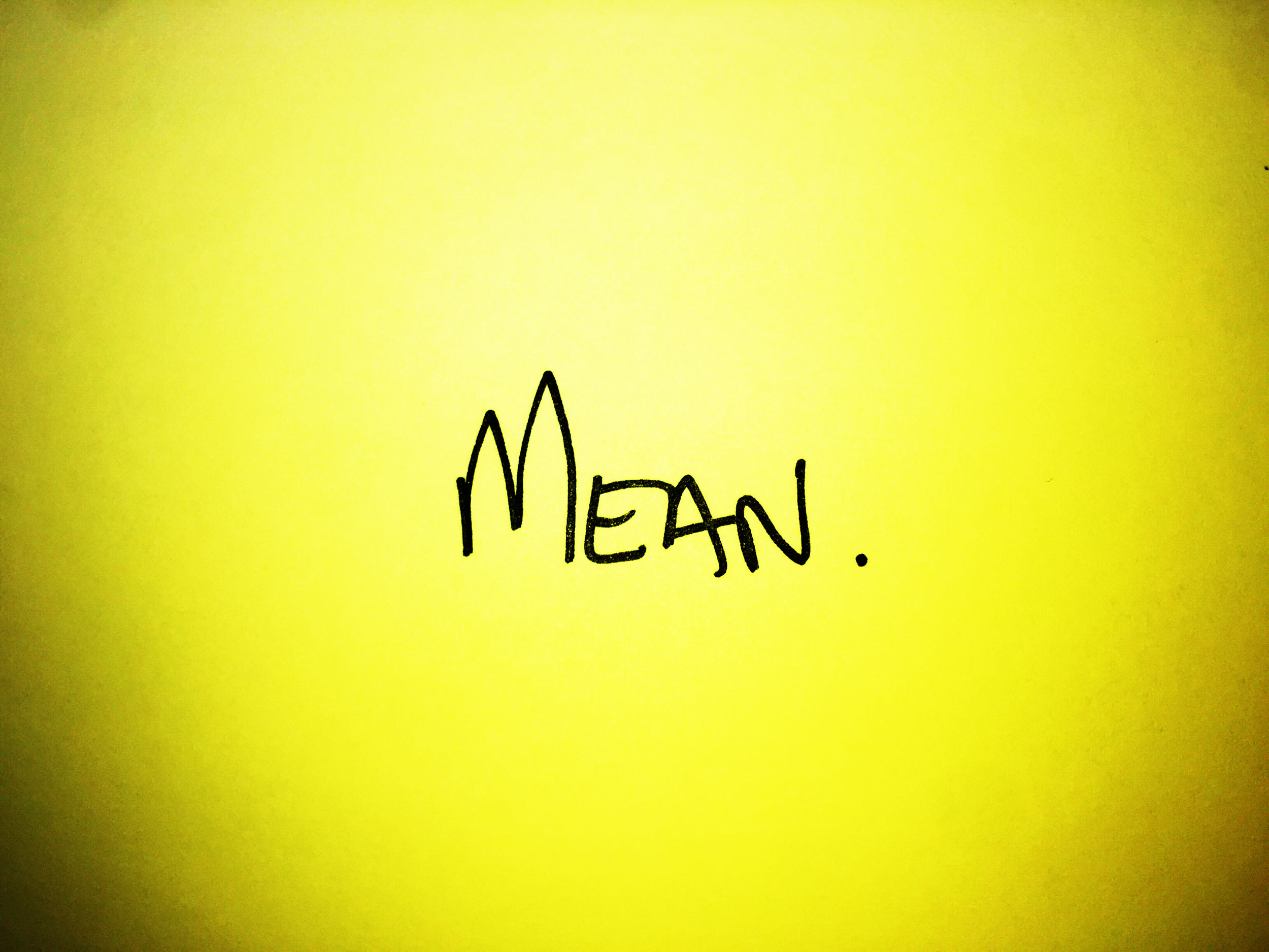 Mean. Drawing Luke Hockley.
