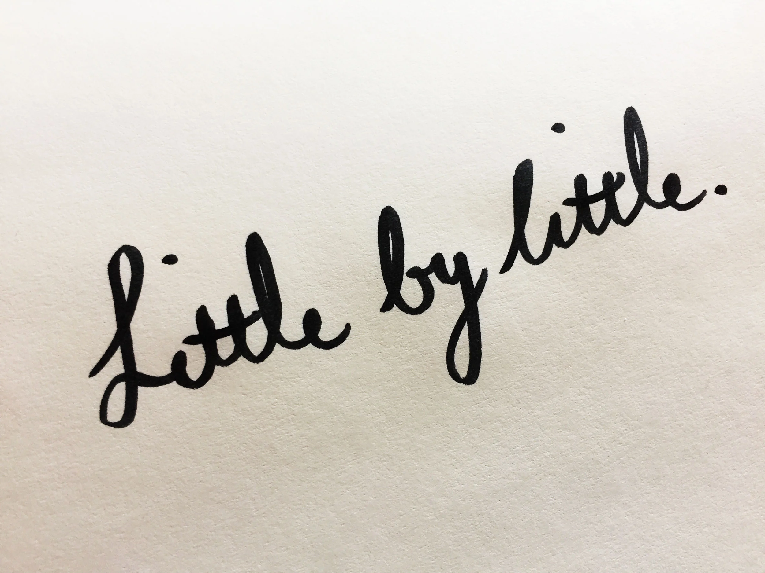 Little by little. Drawing Luke Hockley.