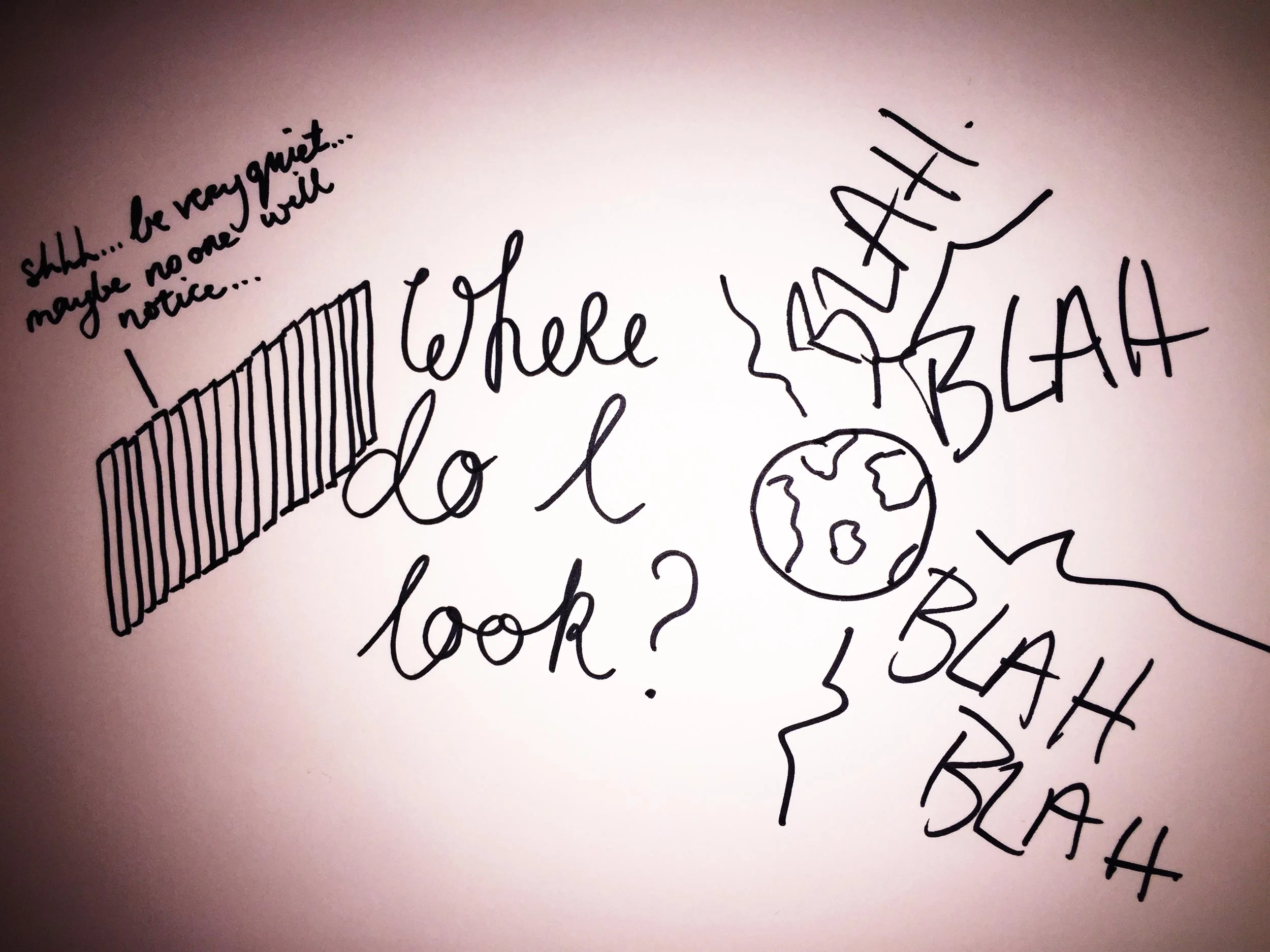 Where do I look? Drawing Luke Hockley.