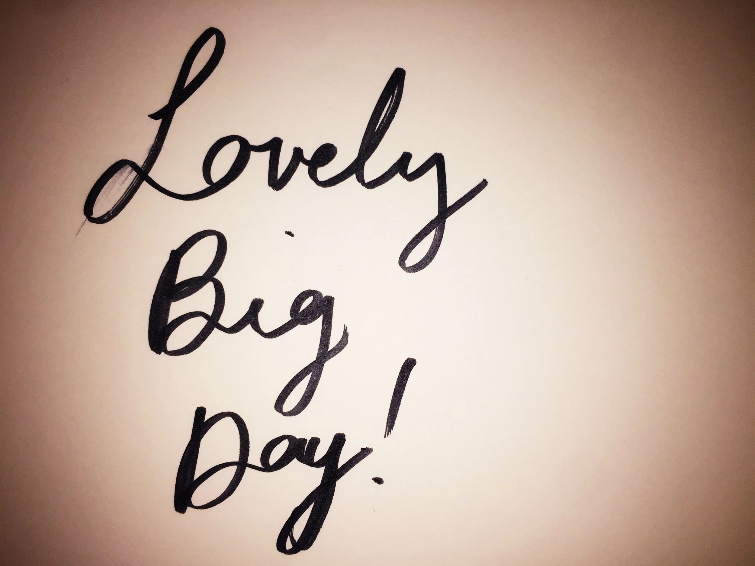 Lovely big day. Drawing Luke Hockley.