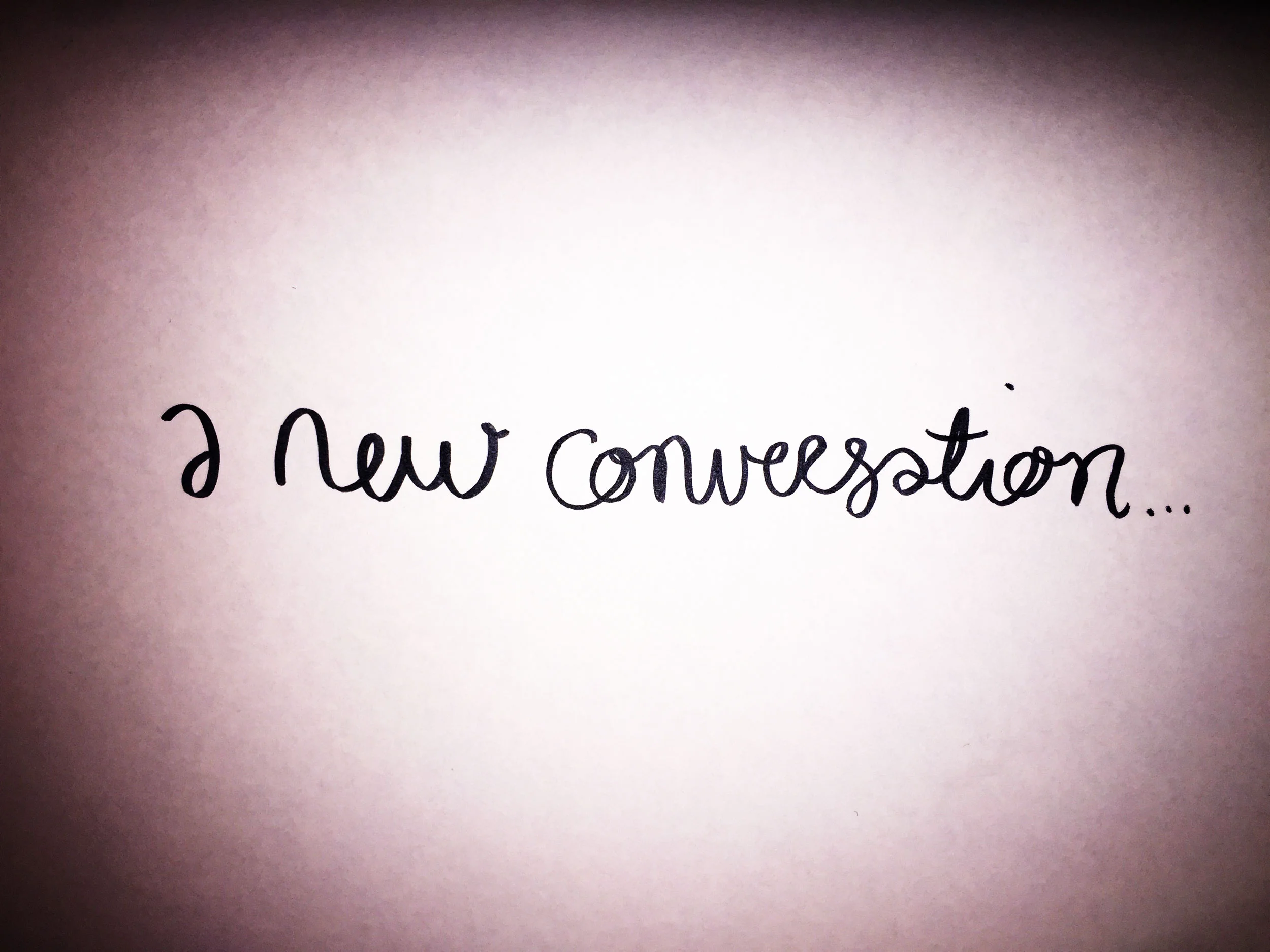 A new conversation. Drawing Luke Hockley.
